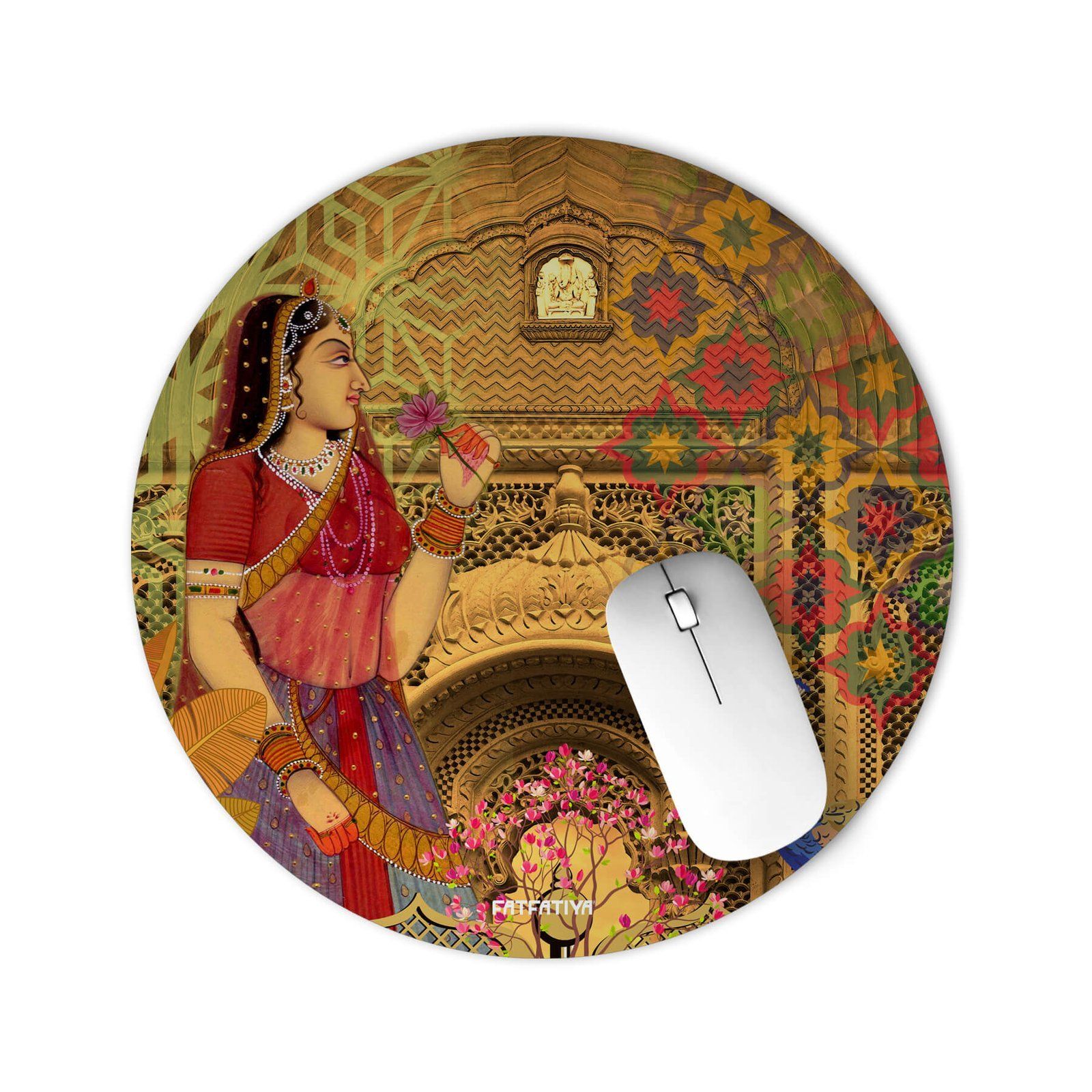 Rajasthani Queen Aesthetic Mouse Pad