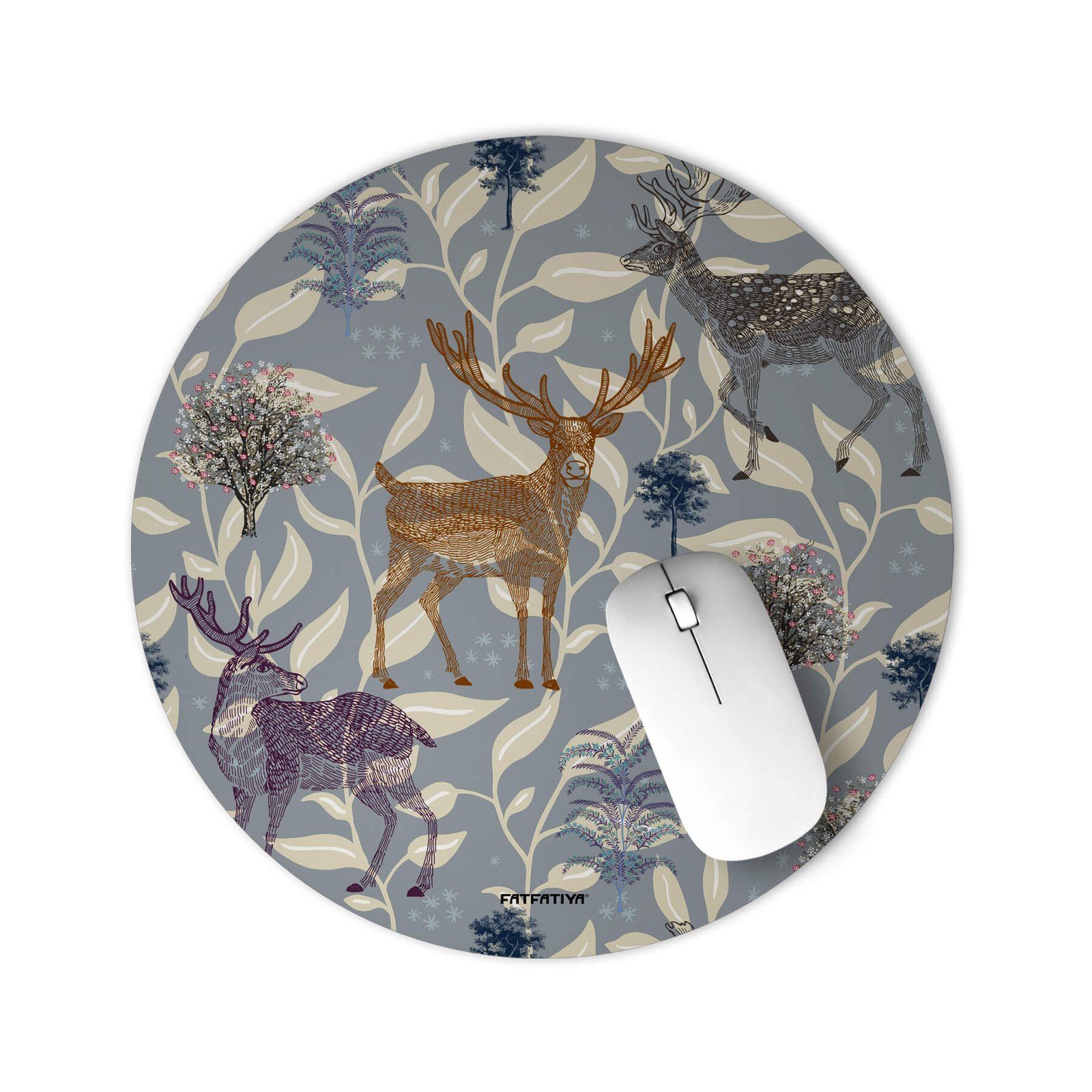 Deer Motif Computer Mouse Mat