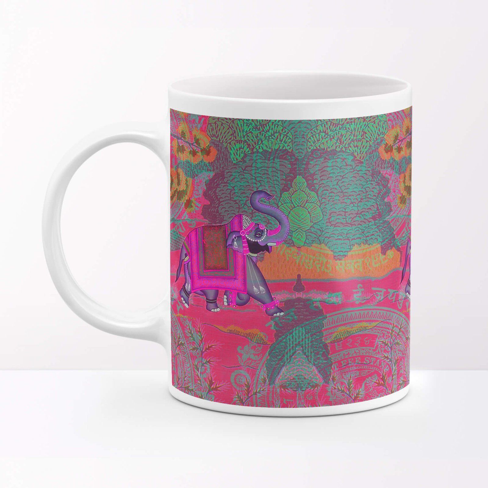 Shekhawati Elephant Printed Ceramic Coffee Mug