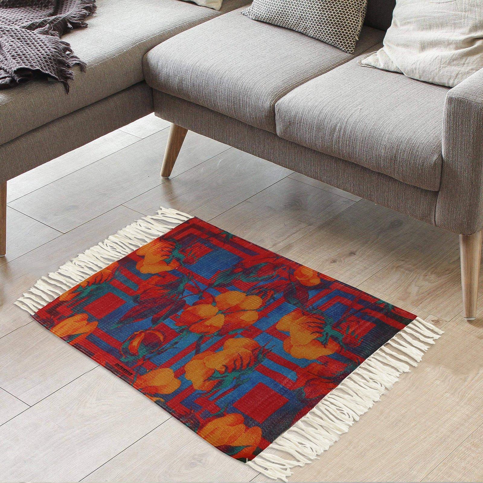 Flower Of Hell Fire Recycled Rug