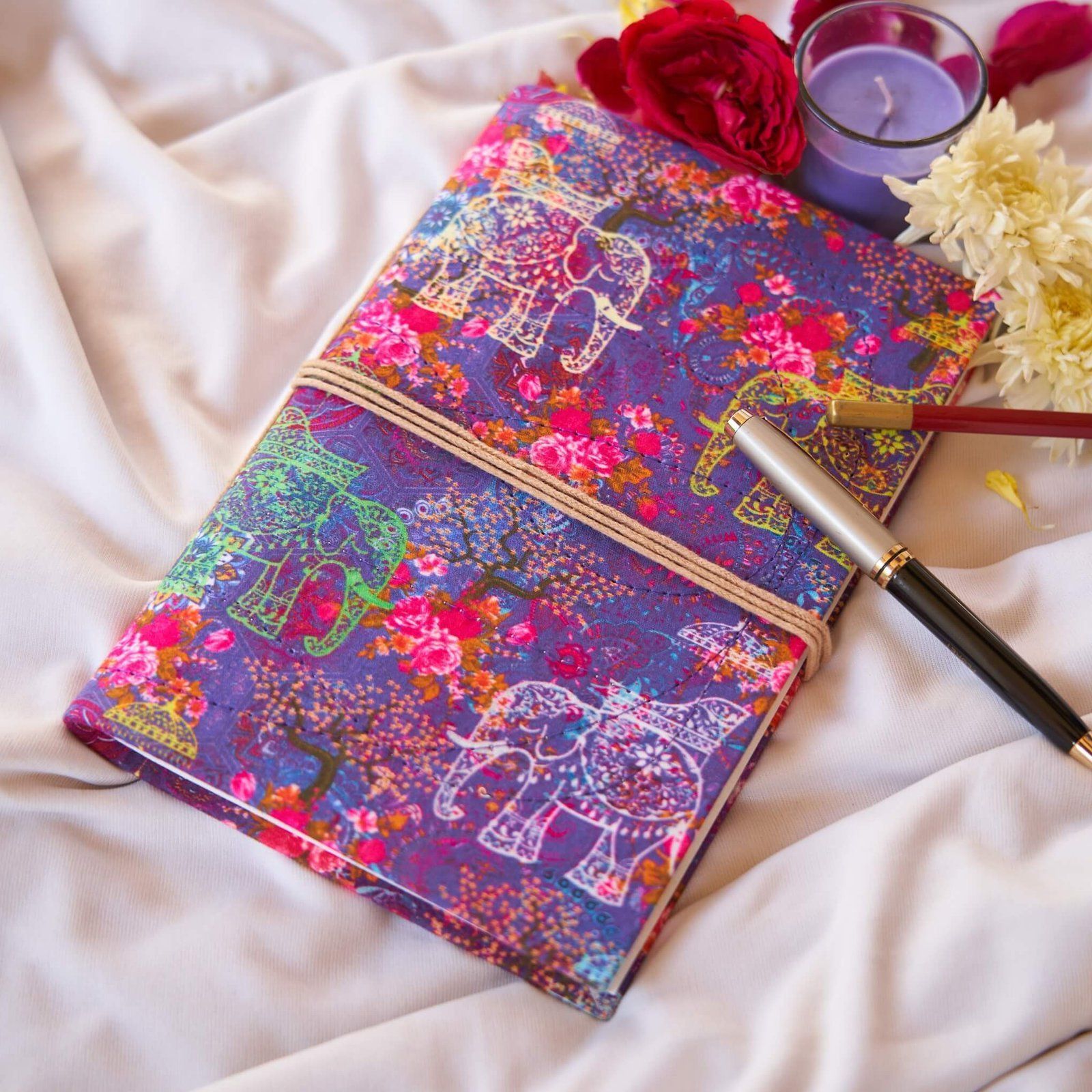 Indian Elephant Handmade Paper Notebook