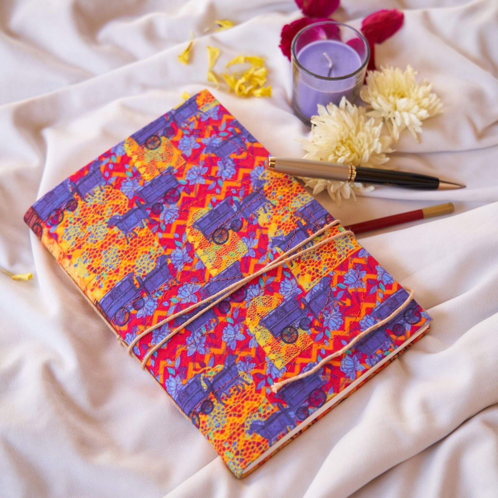 Carriage Design Colourful Handmade Diary