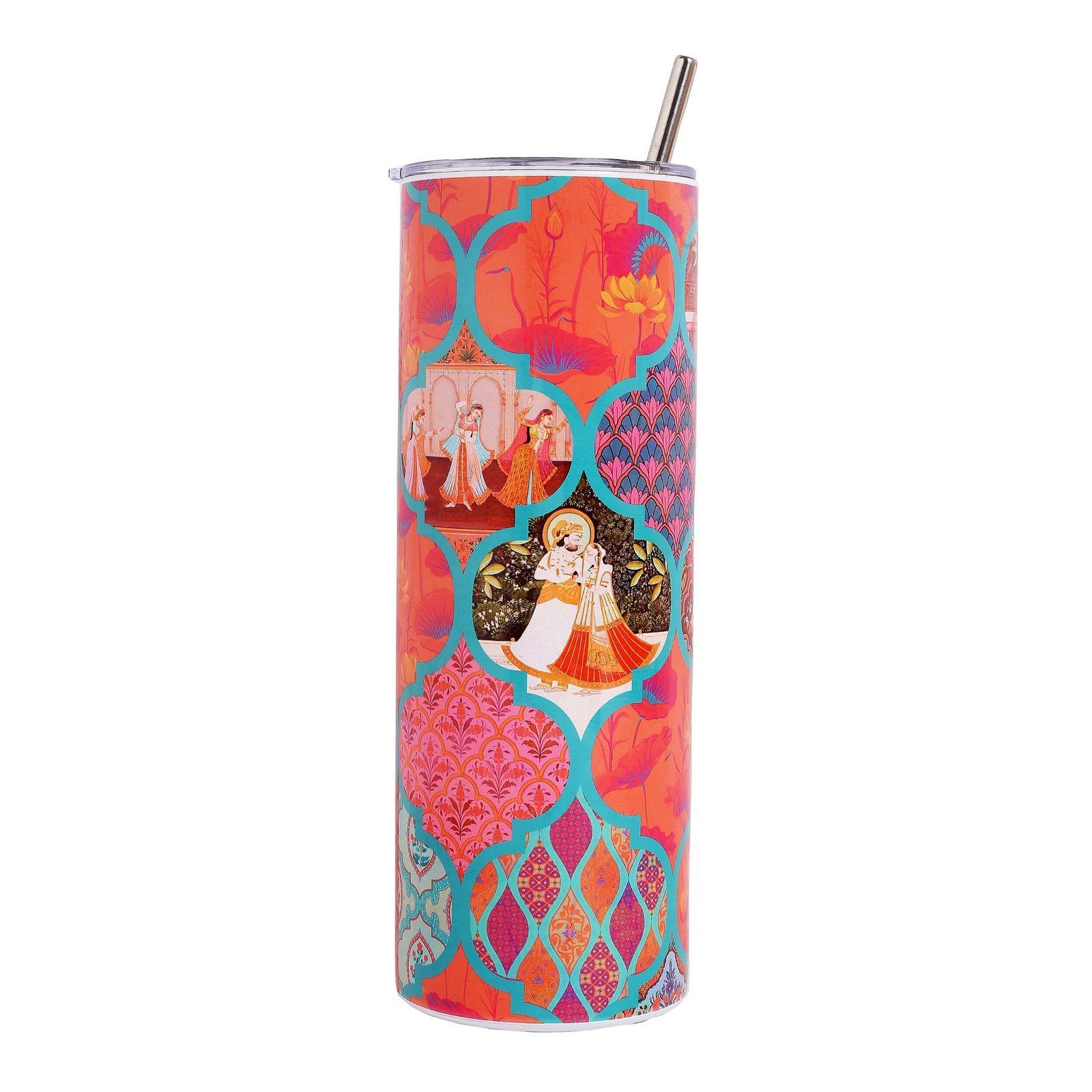 Royal Courtyard Stainless Steel Tumbler With Straw image 2