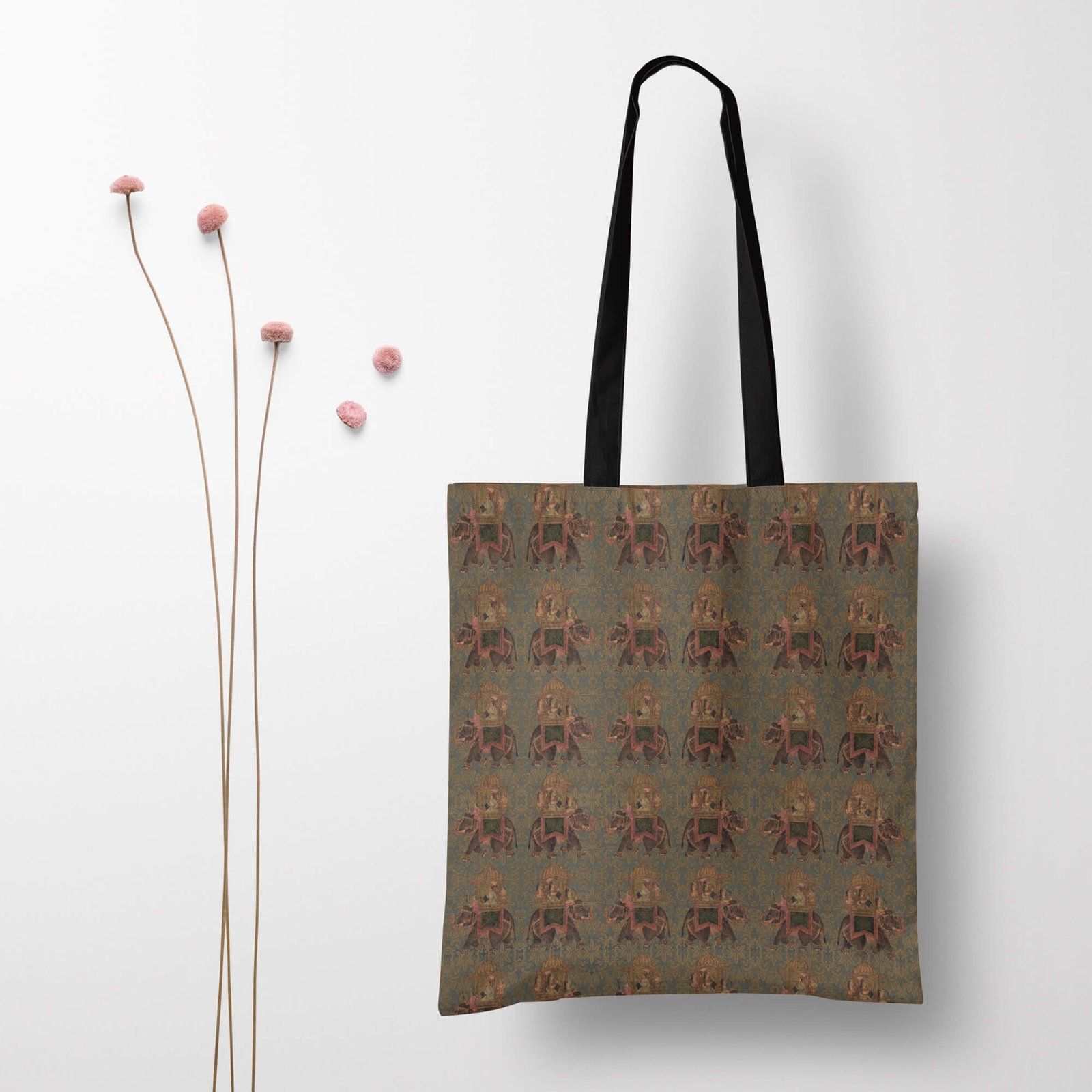 Rajasthani Cultural Elephant Tote Bag image 2