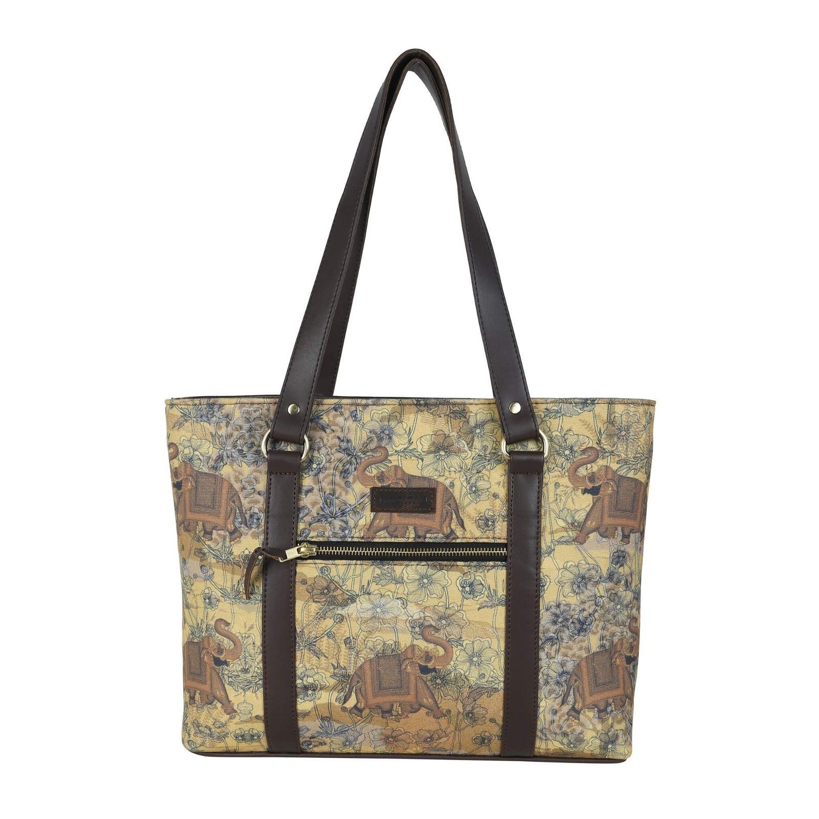 Elephant Motif Women's Tote Handbag image 2