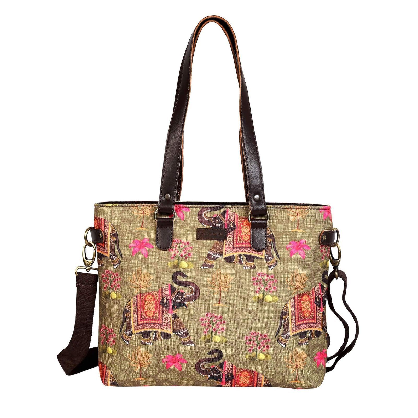 Elephant Design Office Tote Bag For Women image 2