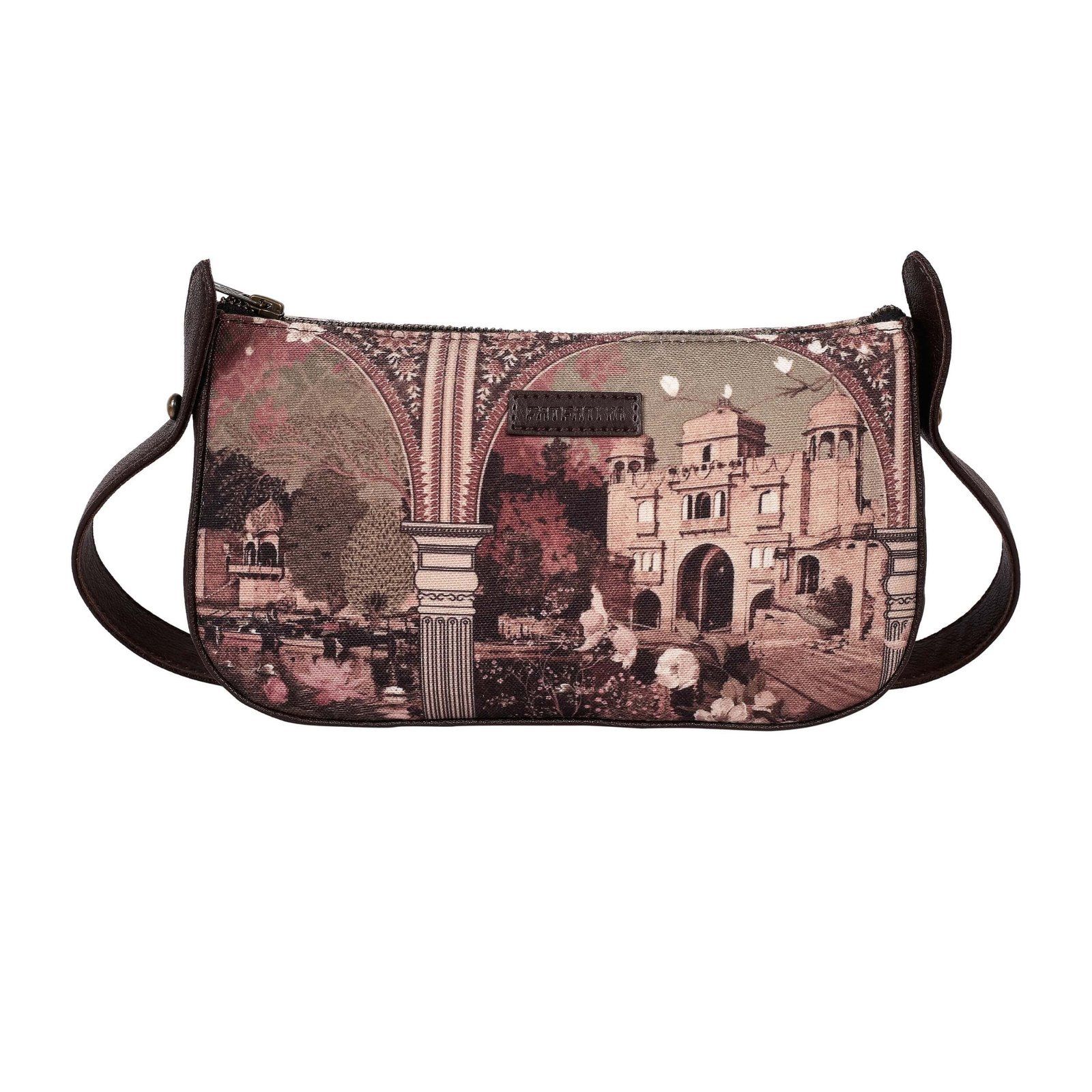 Vintage Rajasthani Architecture Art Baguette Bag image 2