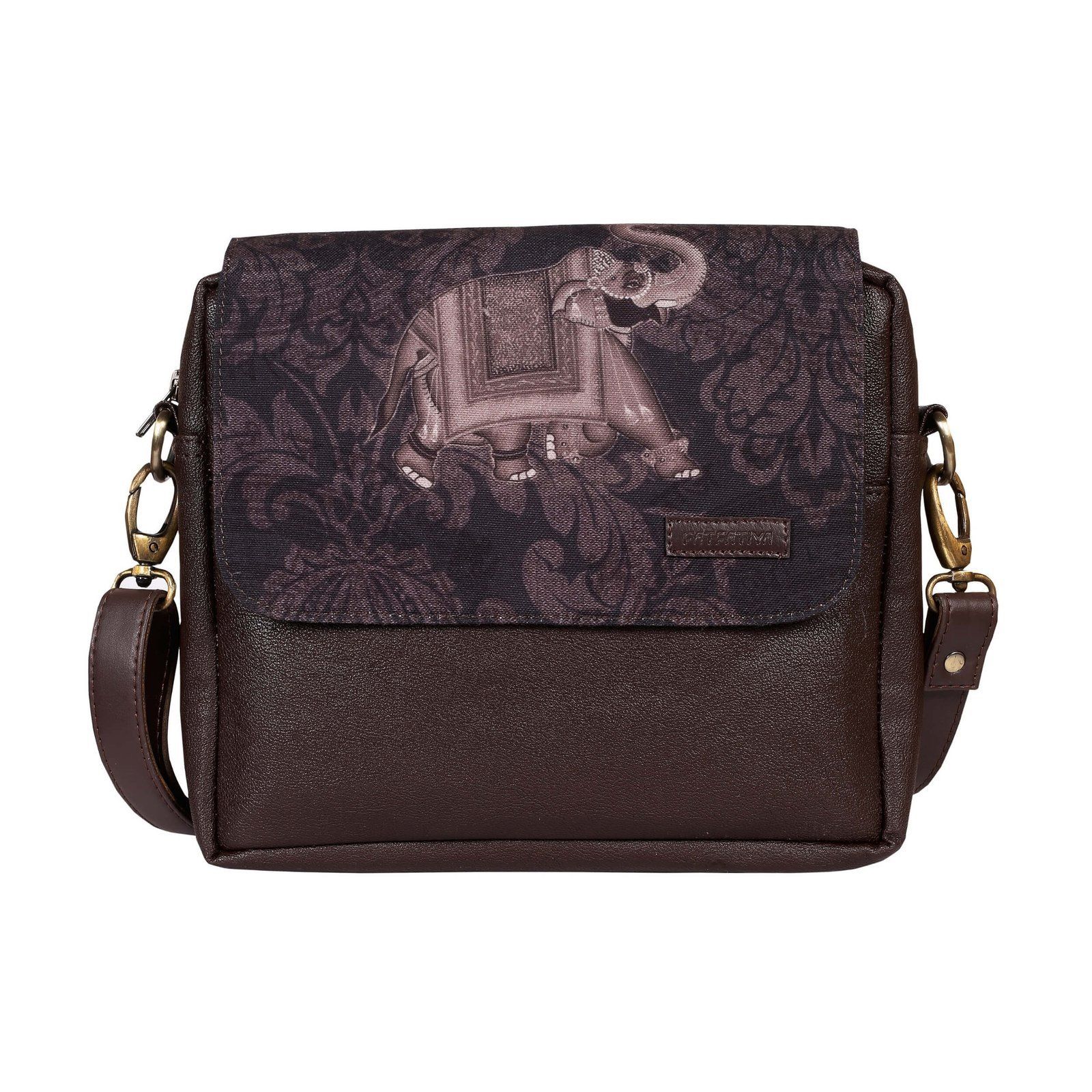Royal Elephant Motif Sling Bag image 2