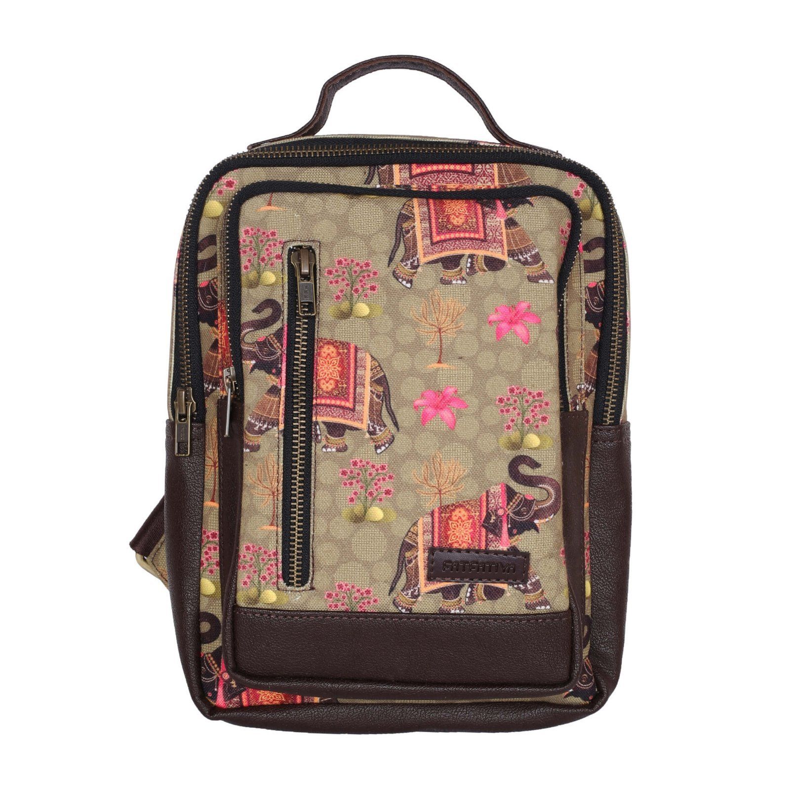 Elephant Motif Print Chest Bag image 2