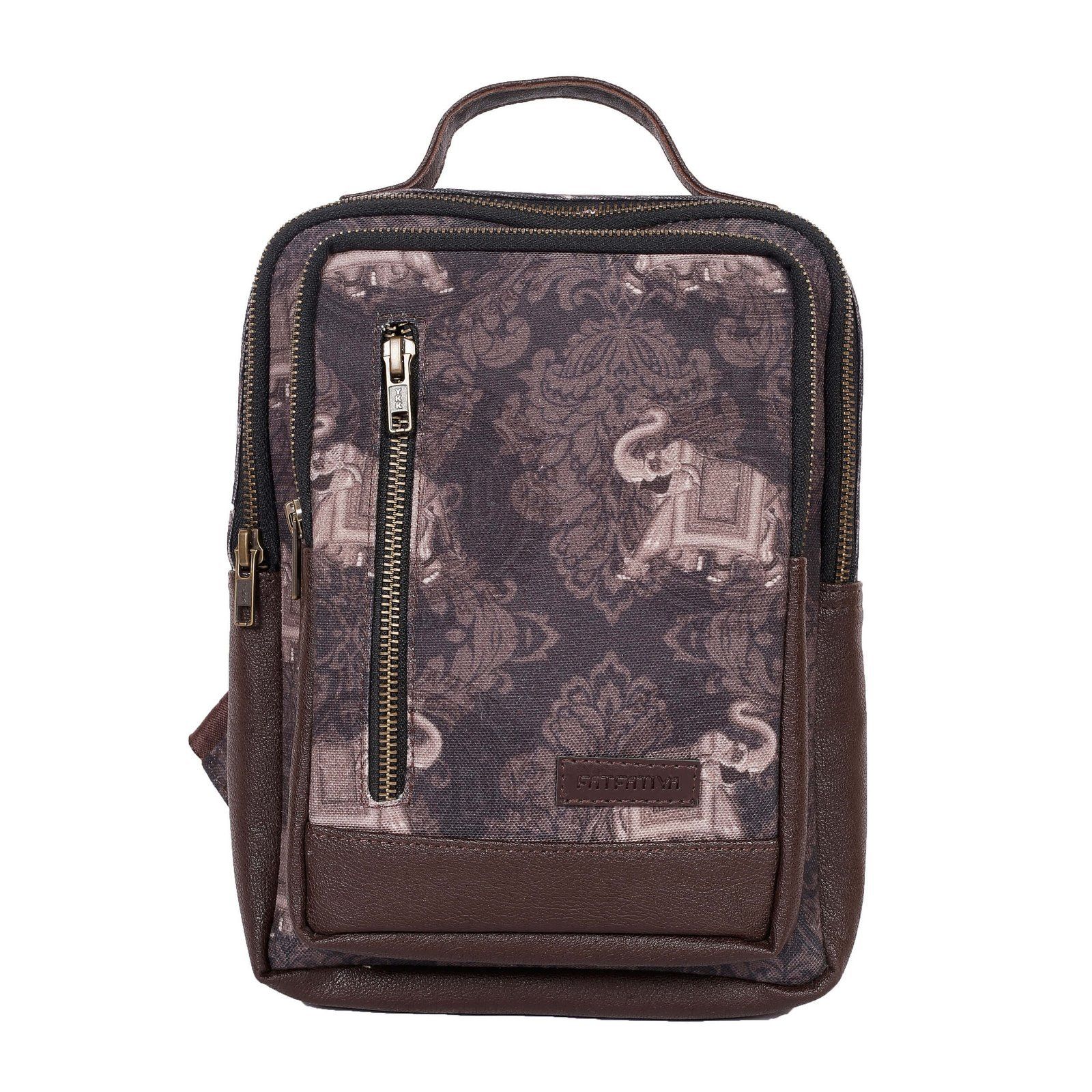 Monochrome Elephant Motif Chest Bag image 2