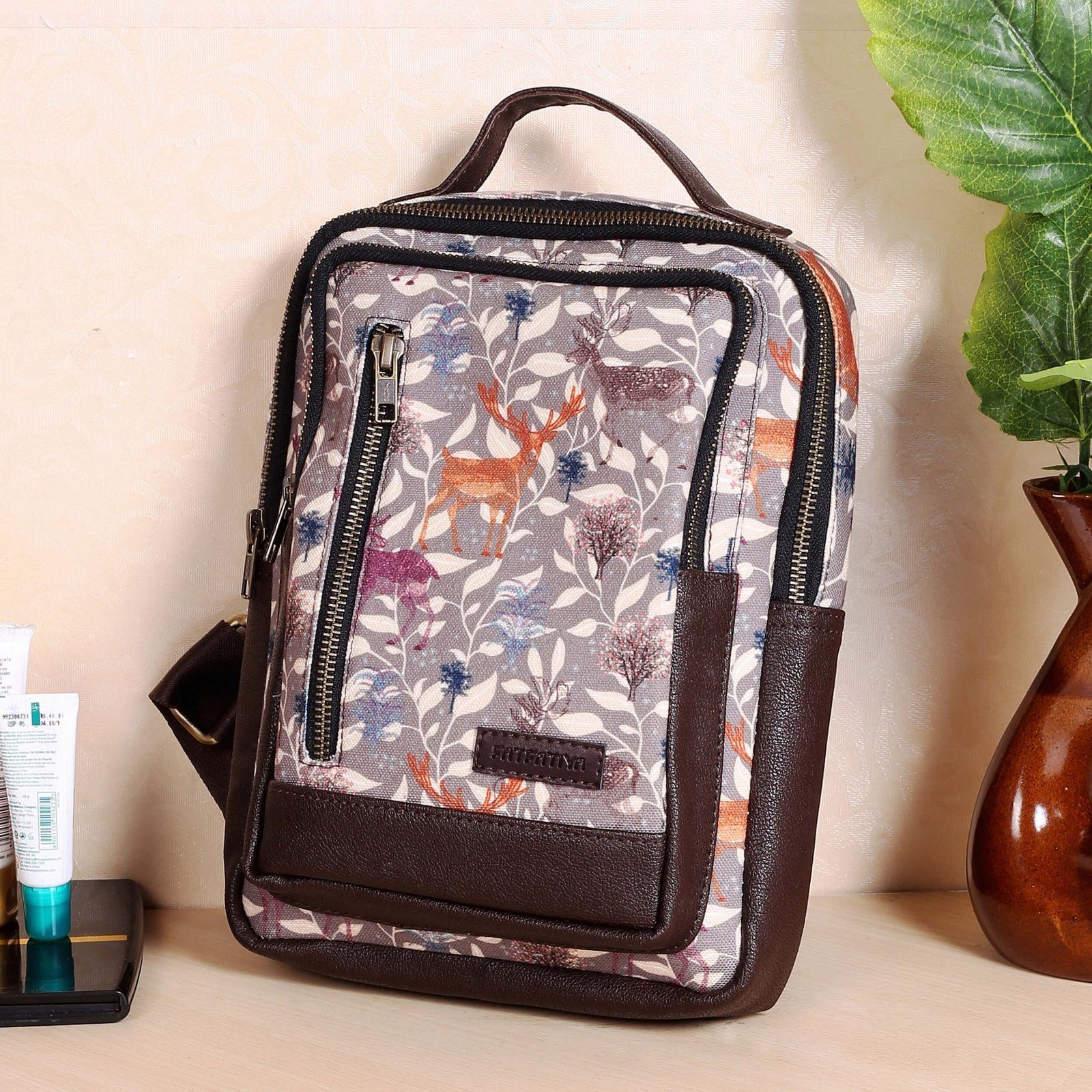 Nature-inspired Print Chest Bag image 2