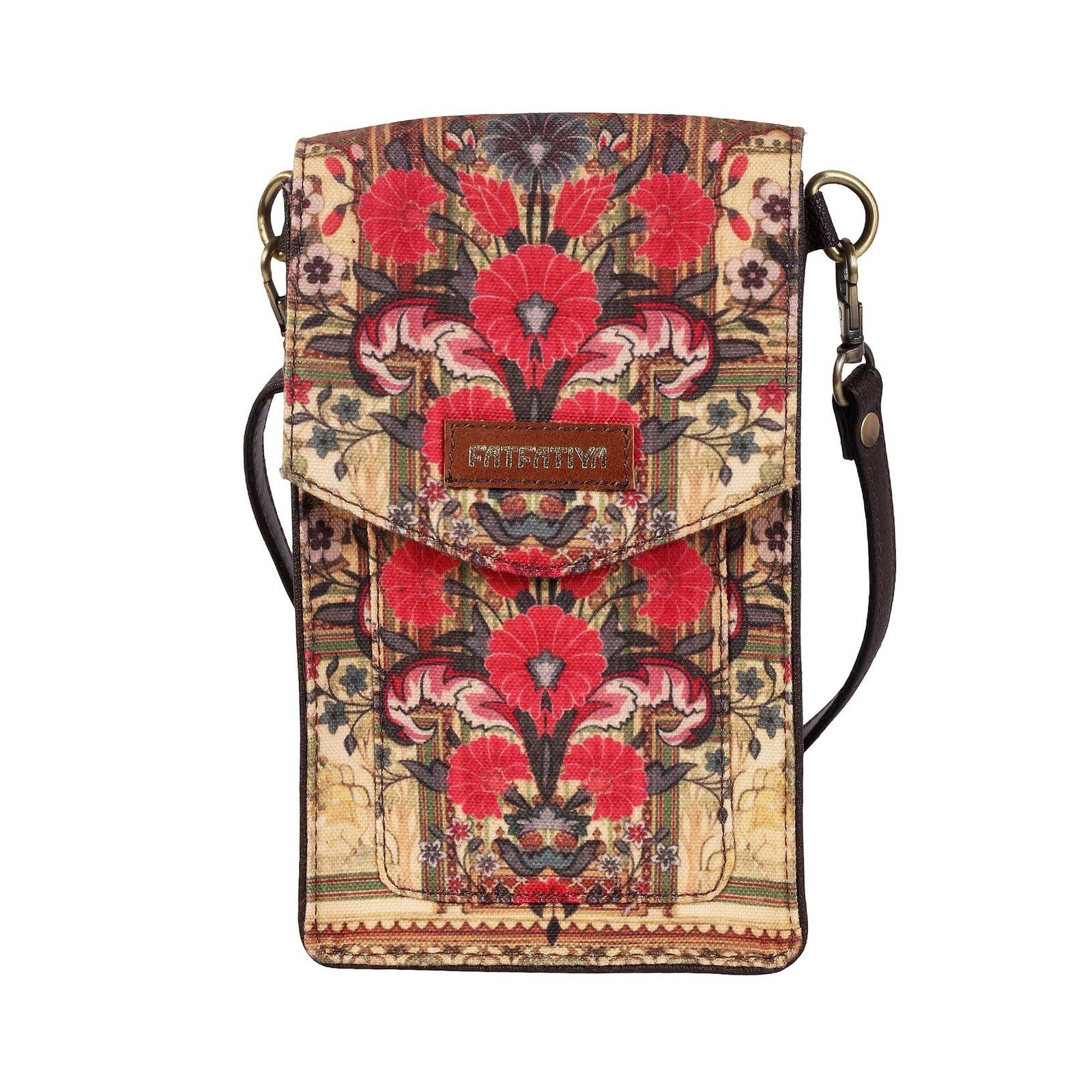 Floral Printed Women Mobile Sling Bag Crossbody Phone Purse image 2