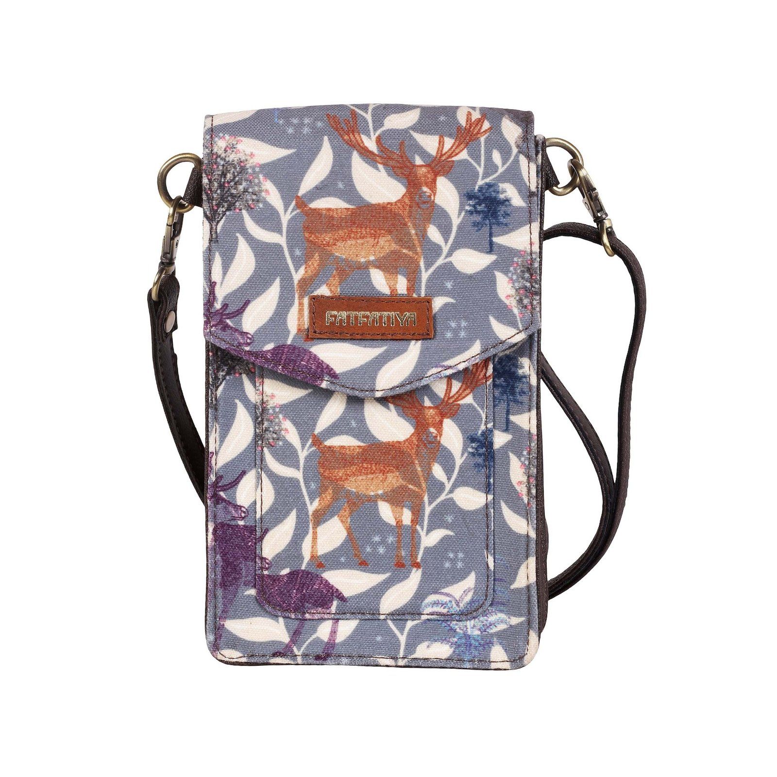 Deer Print Crossbody Bag Small Phone Pouch image 2