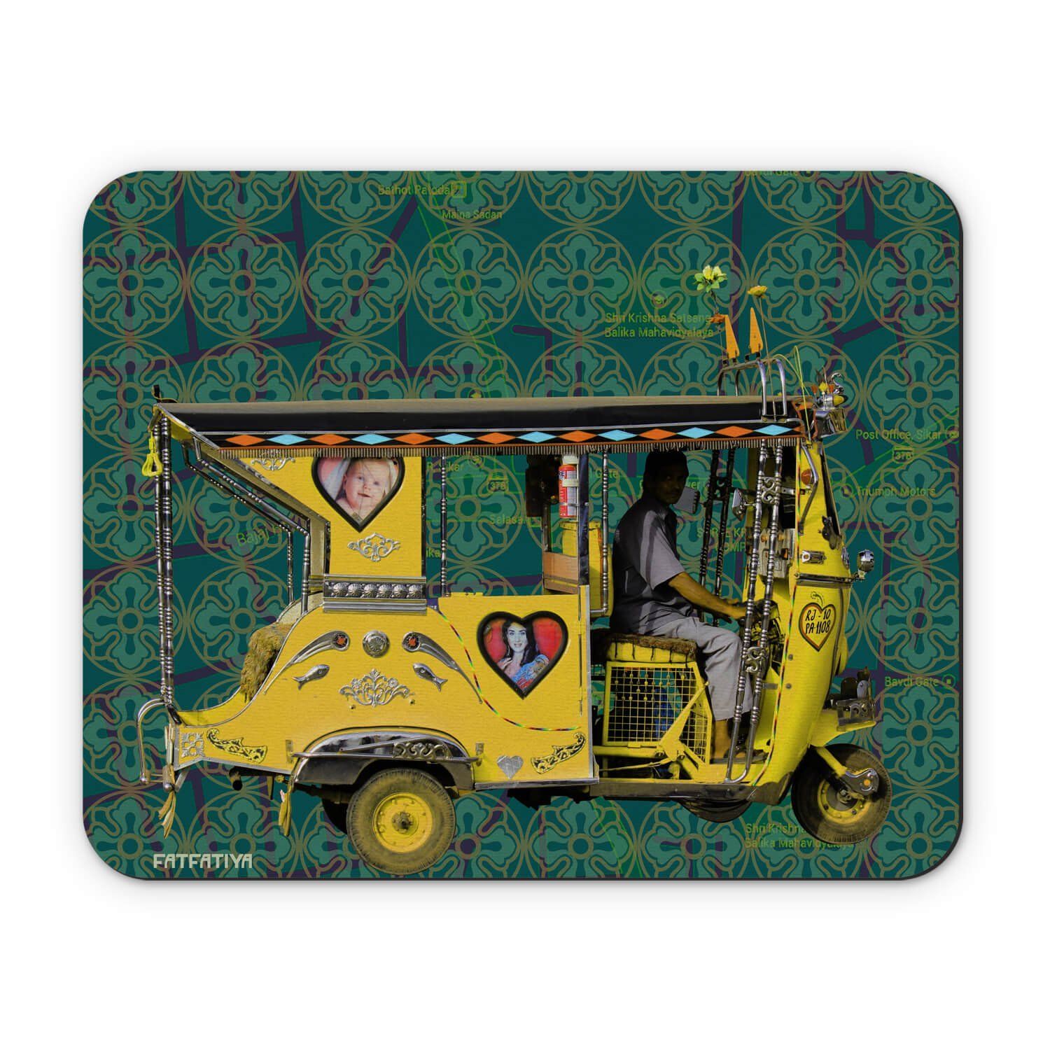 Yellow Auto Rickshaw Best Mouse Pad image 2