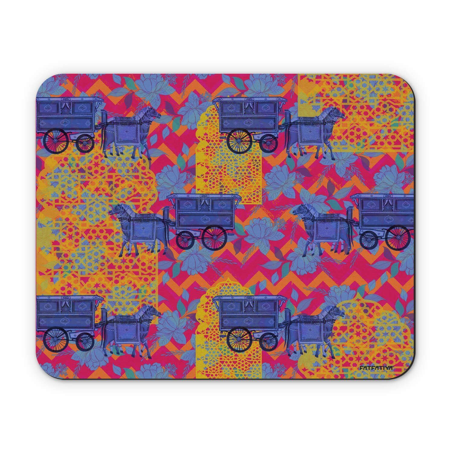 Horse Cart Design Cool Mouse Pad image 2