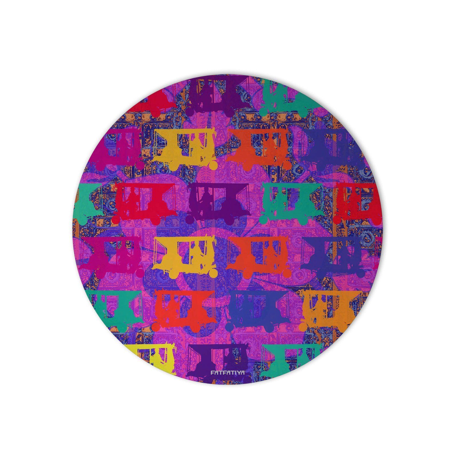 Vibrant Auto Rickshaws Mouse Pad image 2