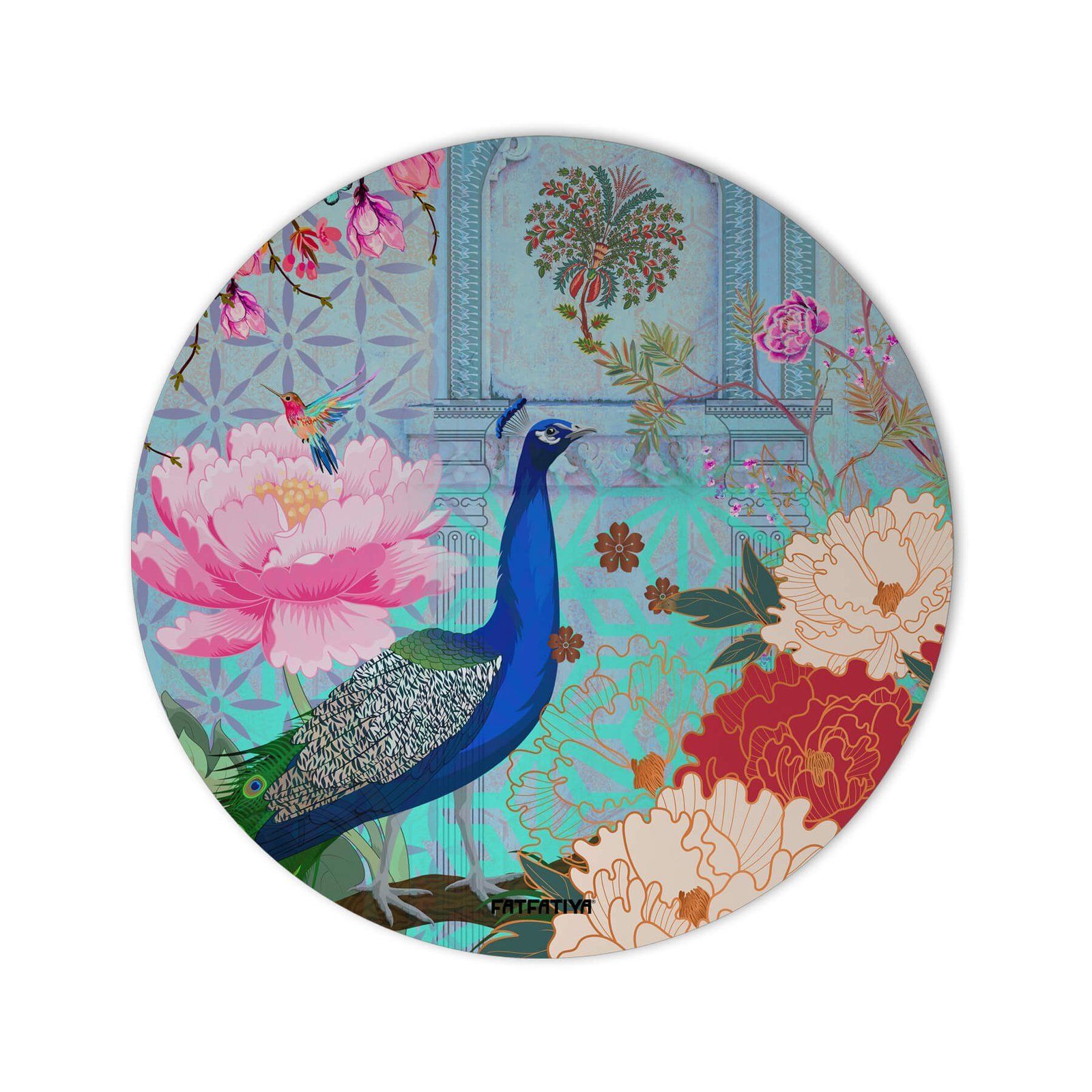Elegant Peacock Aesthetic Mouse Mat image 2