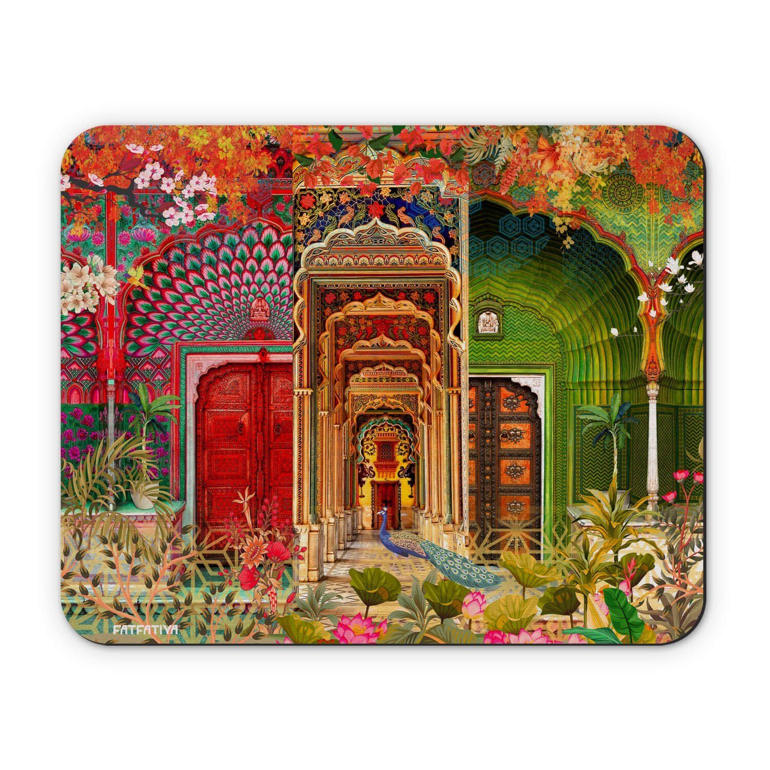 Rajasthani Royal Doors Non Slip Mouse Pad image 2