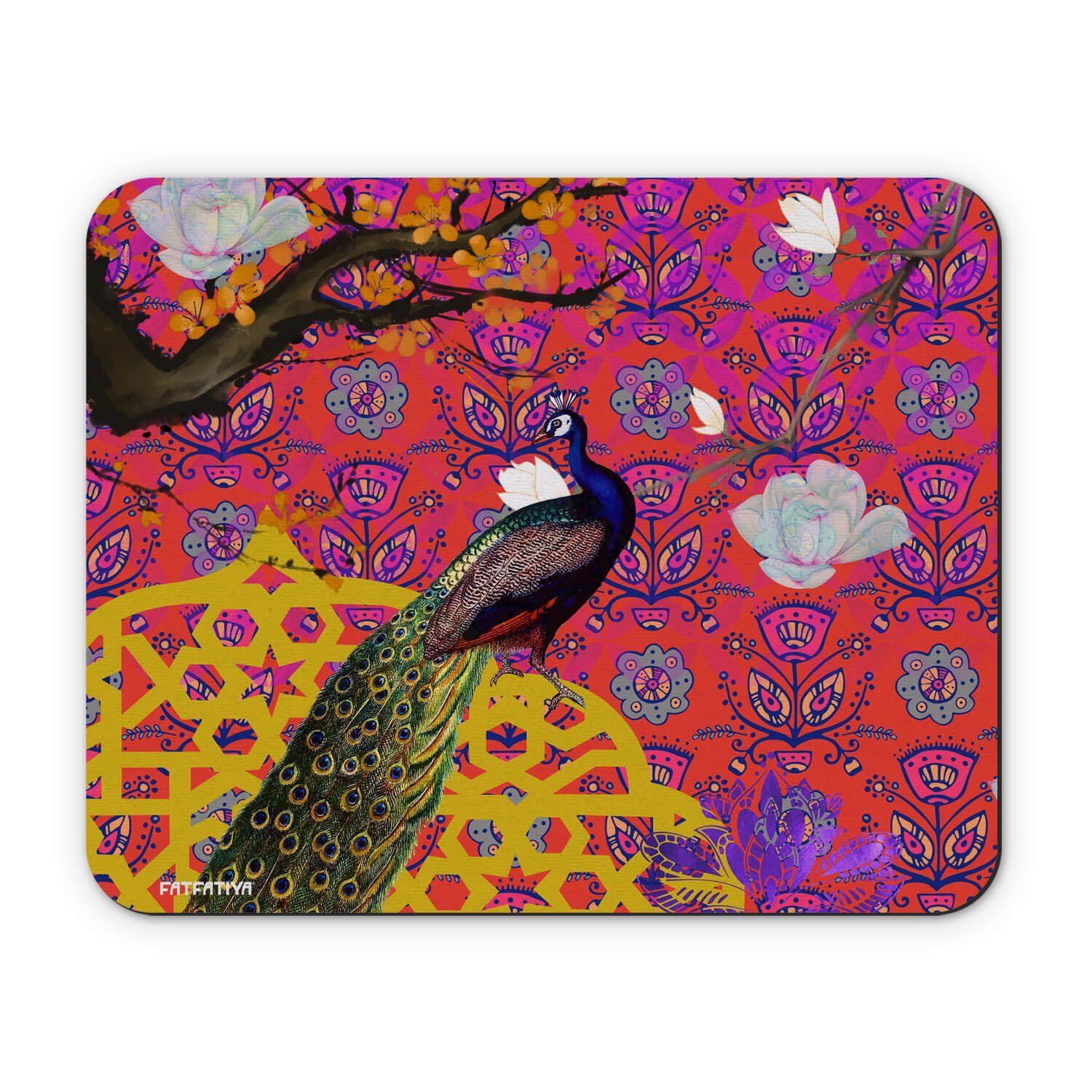 Colorful Peacock Cute Mouse Mat image 2