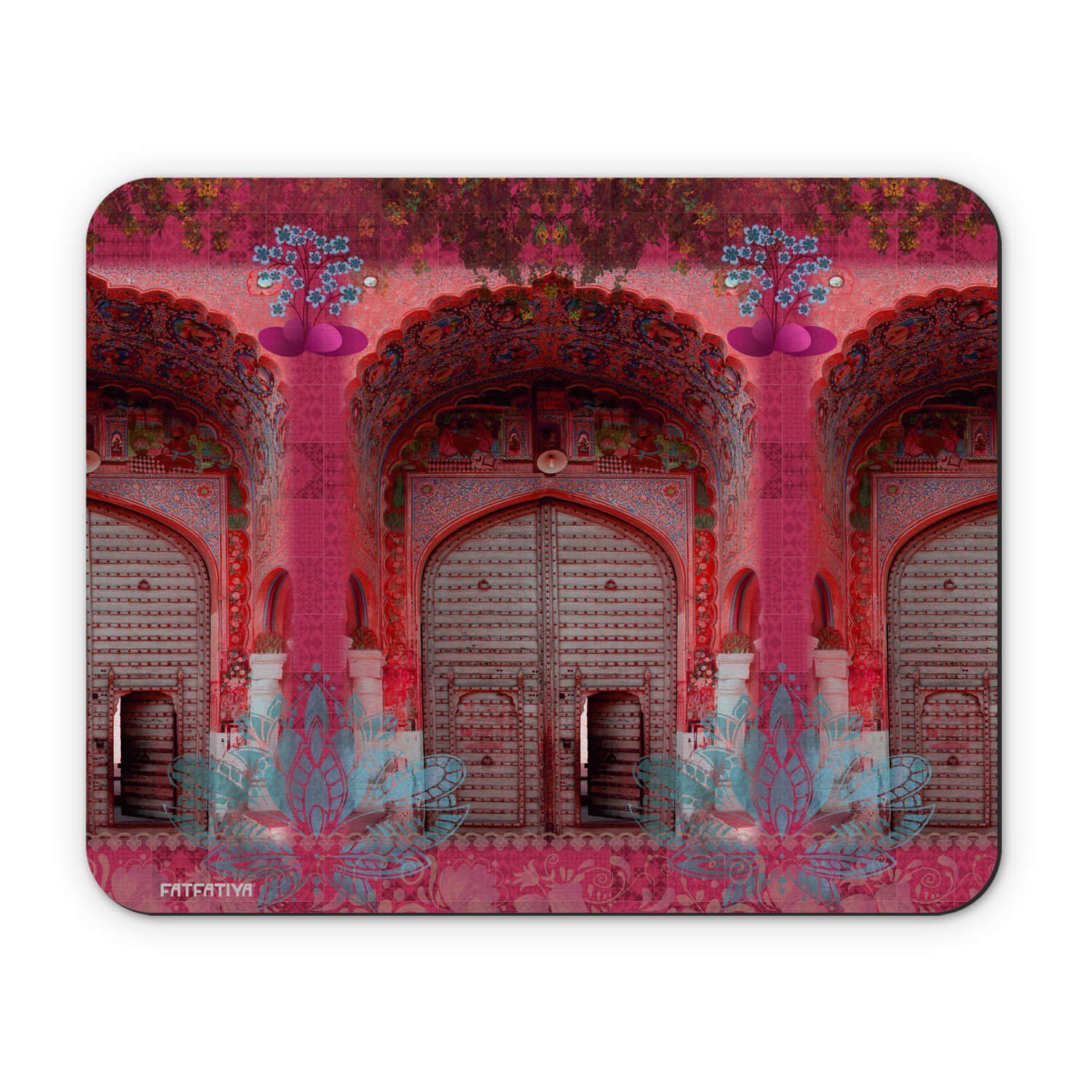 Shekhawati Haveli Door Pink Mouse Mat image 2