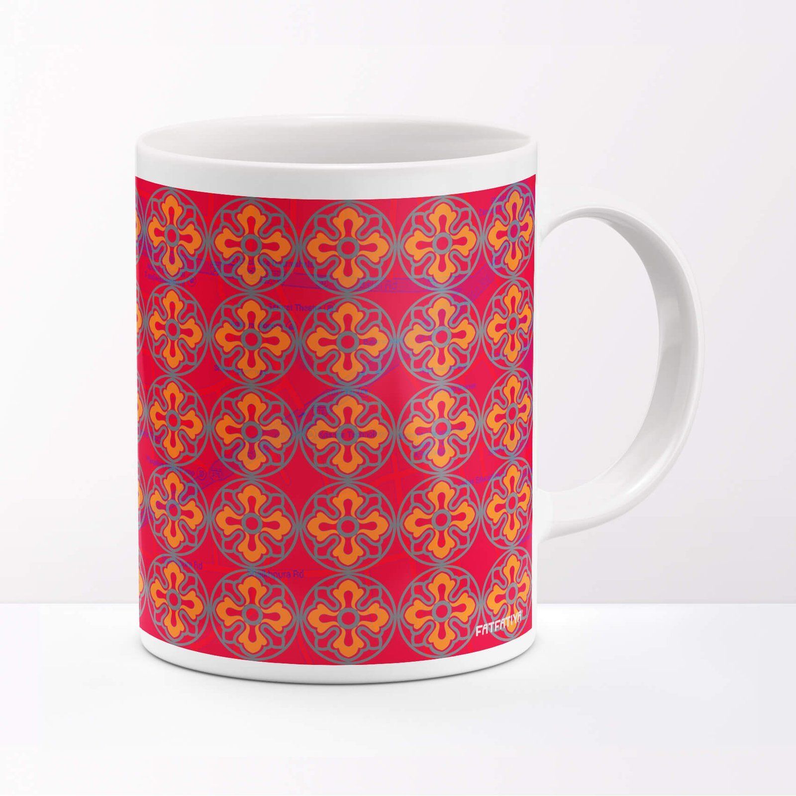 Orange Taxi Funky Coffee Mug image 2
