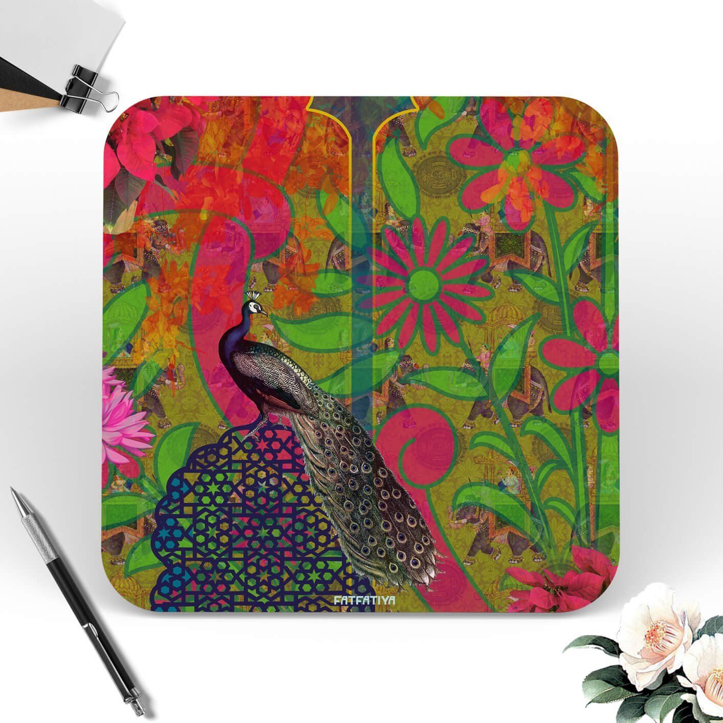 Peacock Table Coasters Set image 2