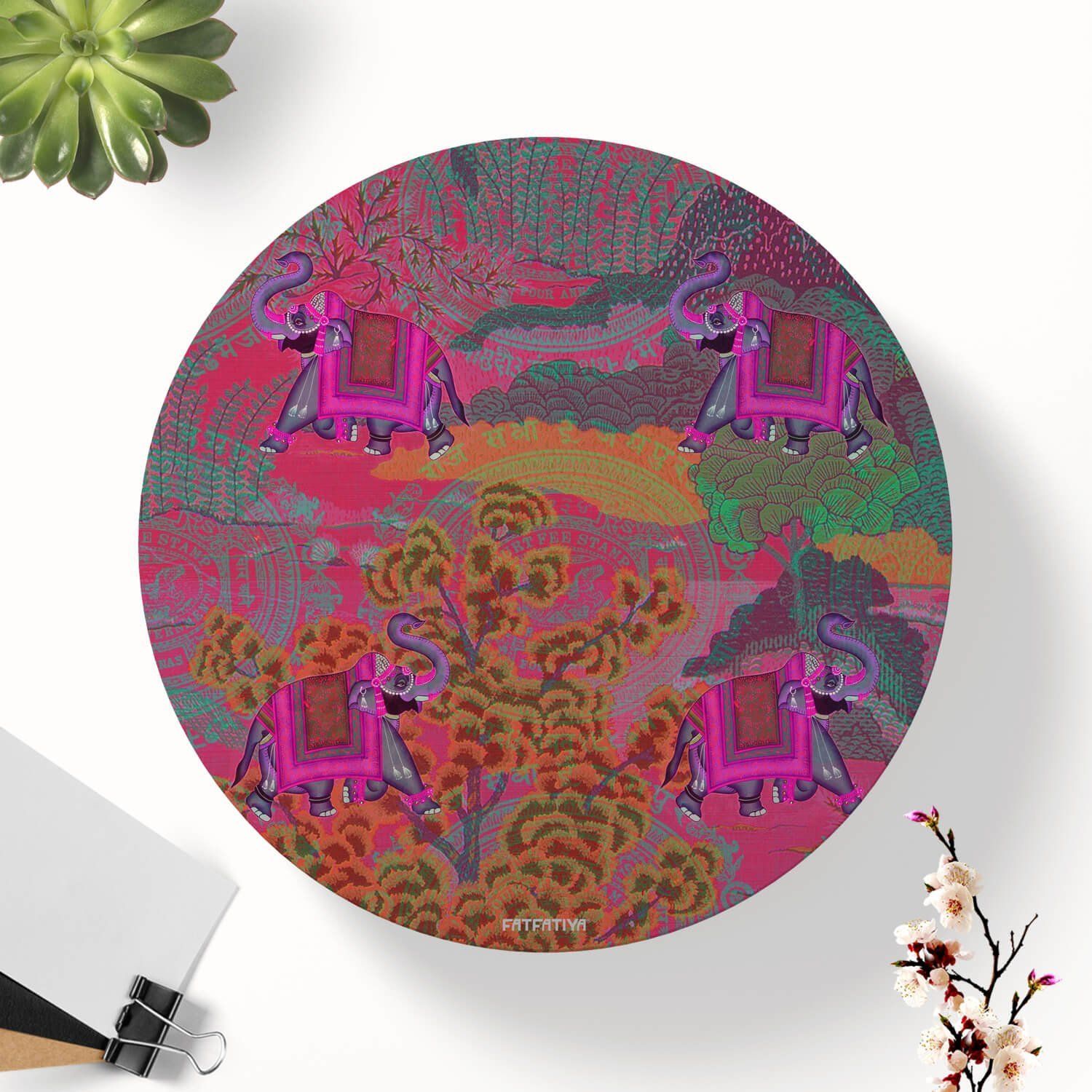 Shekhawati Elephant Coaster Set image 2