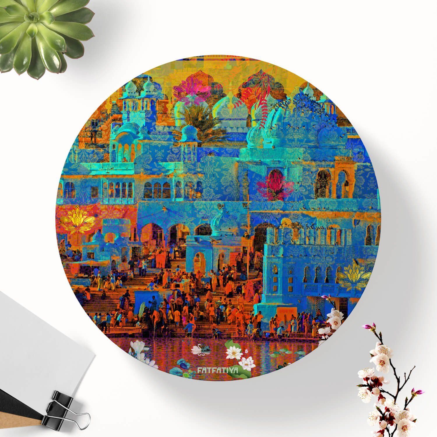Pushkar Lake Round Coaster Set image 2