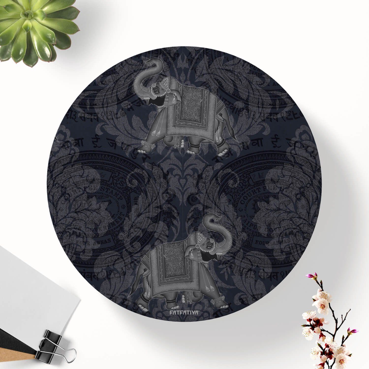 Jaipuri Ele Hathi Round Coaster Set image 2