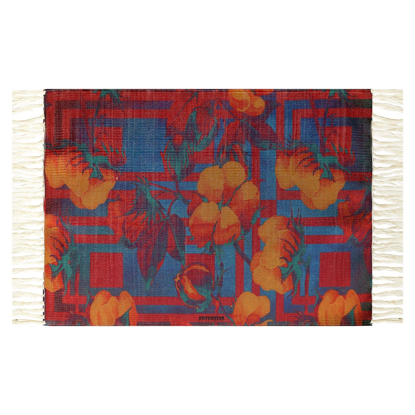 Flower Of Hell Fire Recycled Rug image 2