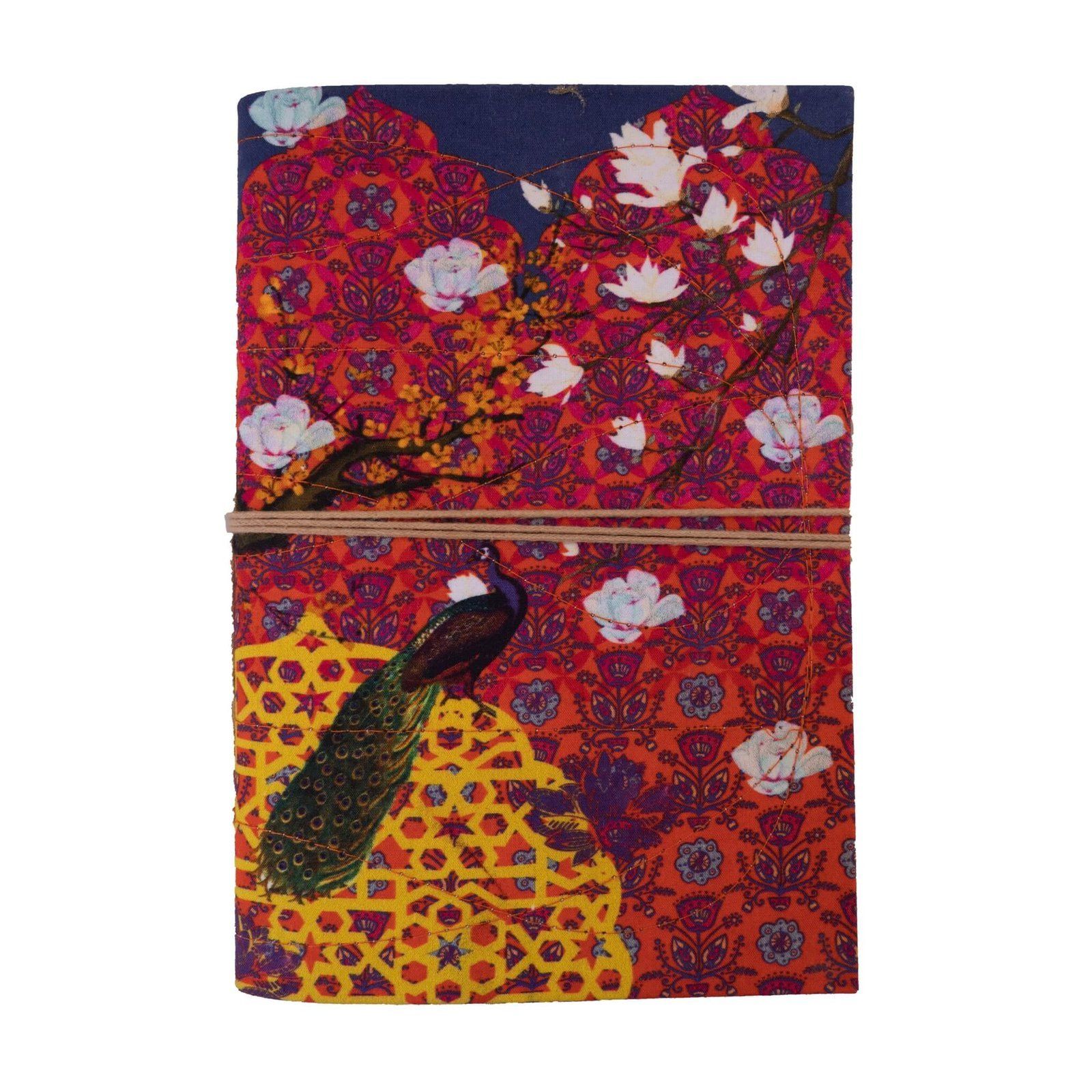 Peacock Print Colourful Handmade Notebook image 2