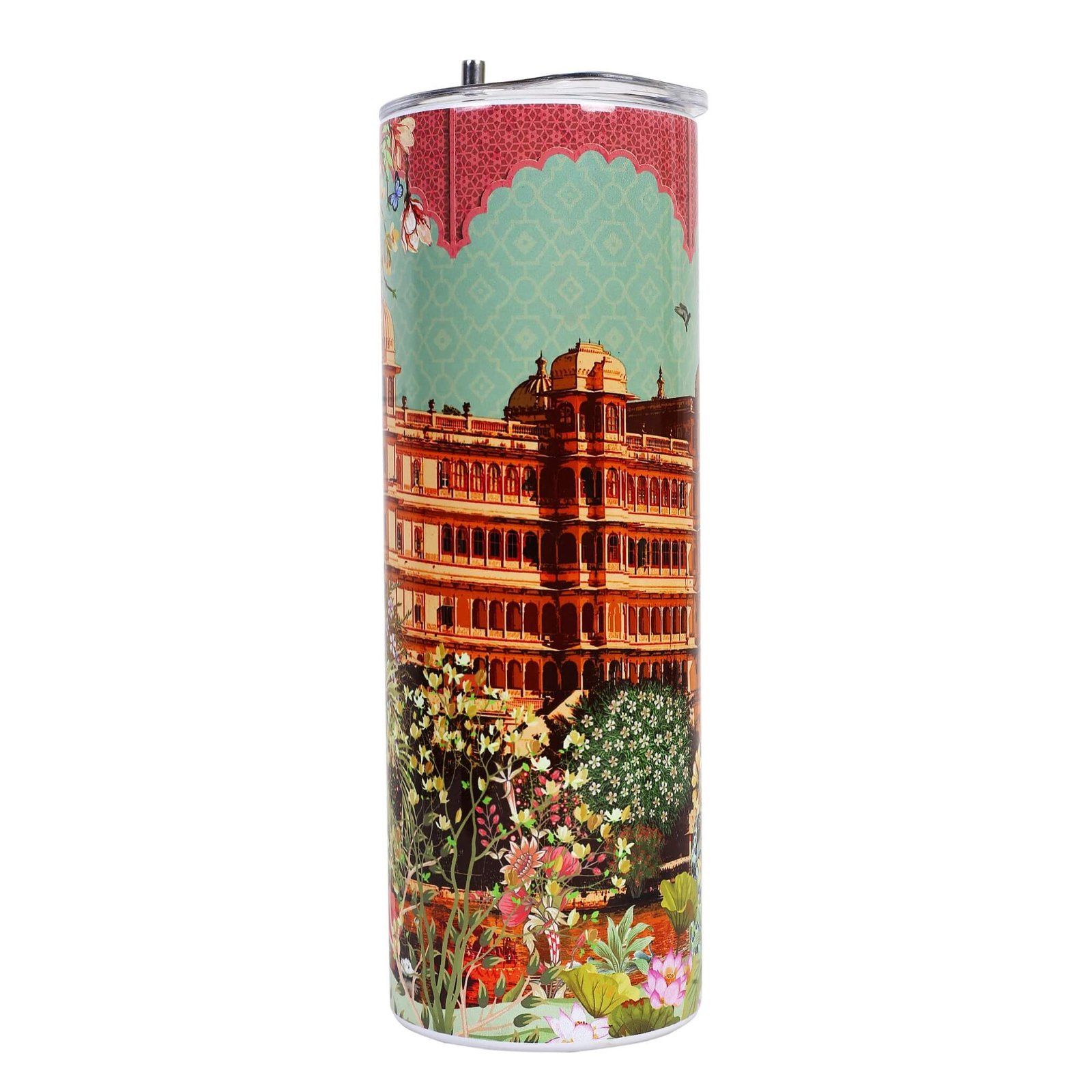 Magnificent Udaipur Aesthetic Tumbler Bottle With Straw image 3