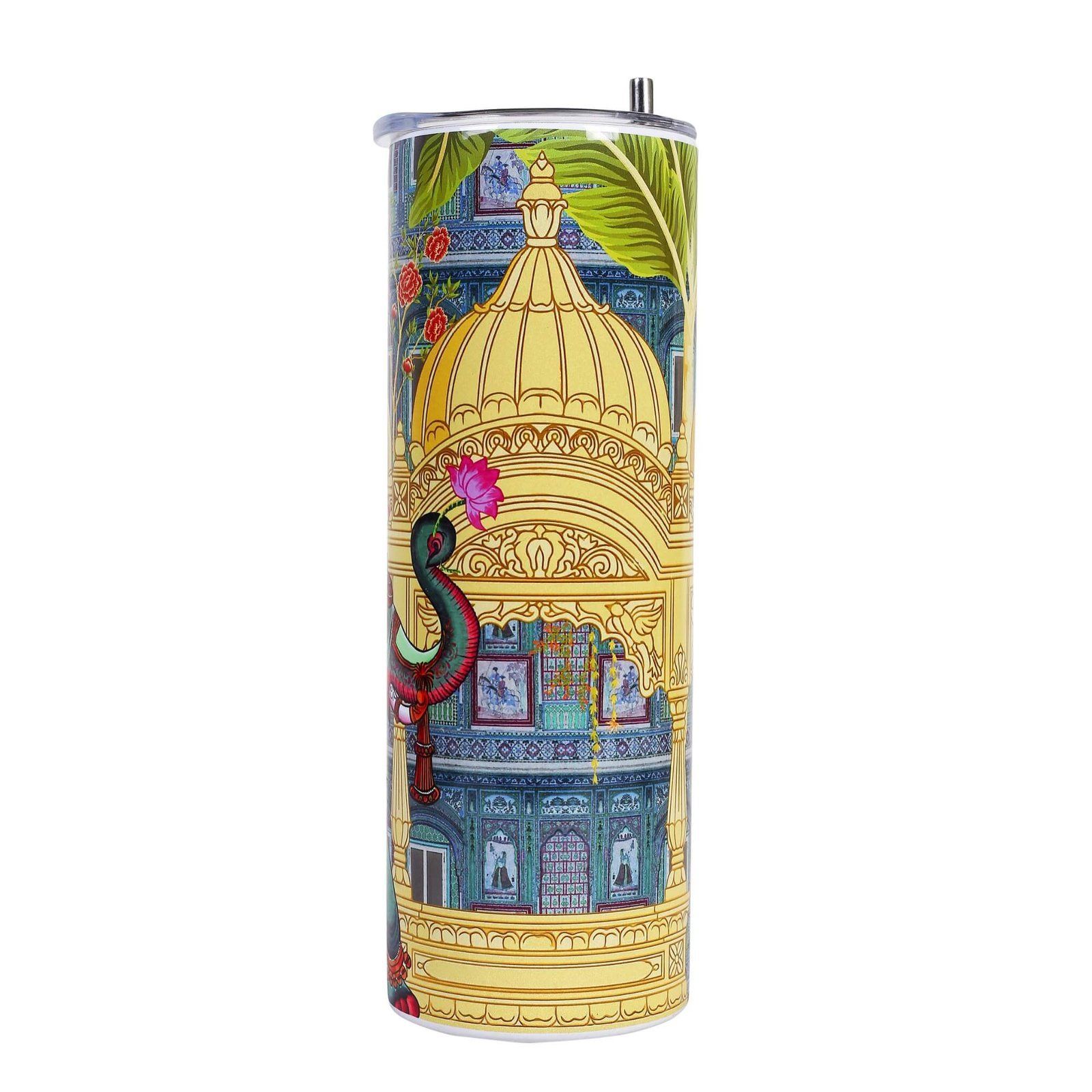 Evening Walk In Shekhawati Steel Tumbler With Lid image 3
