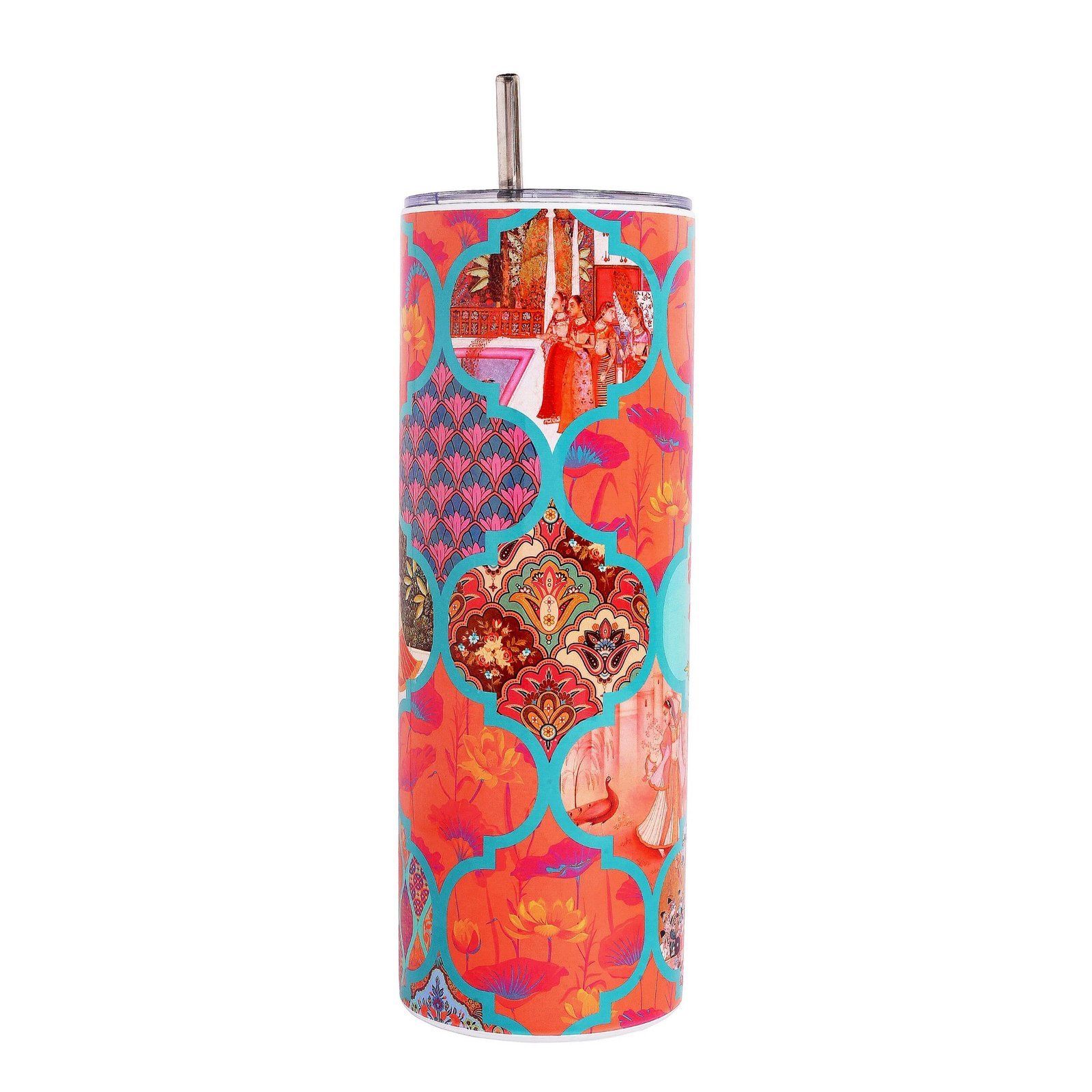 Royal Courtyard Stainless Steel Tumbler With Straw image 3