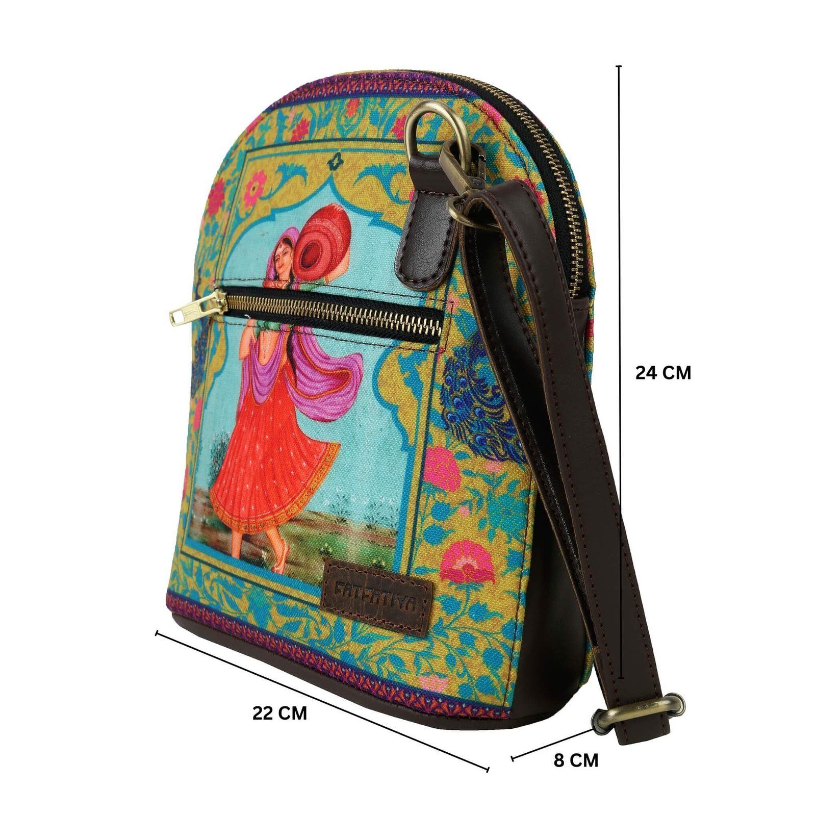 Matka Queen Cross Body Canvas Bag image 3