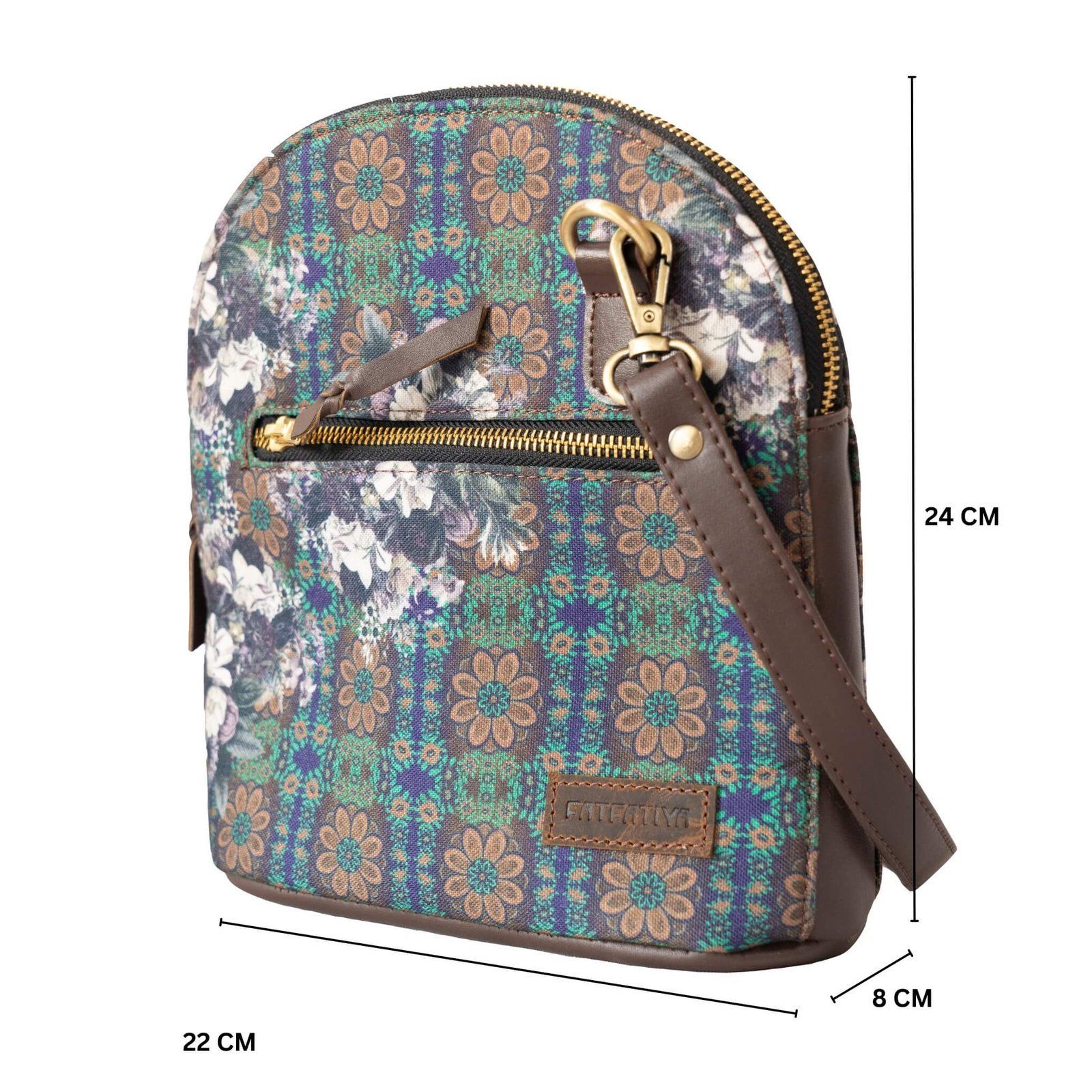 The Elegant Flower Of Stone Travel Crossbody Bag image 3