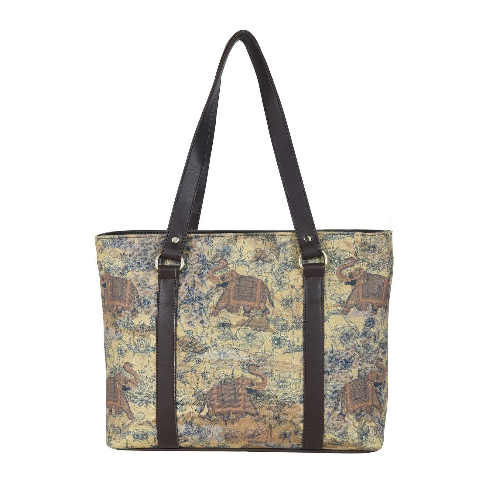 Elephant Motif Women's Tote Handbag image 3