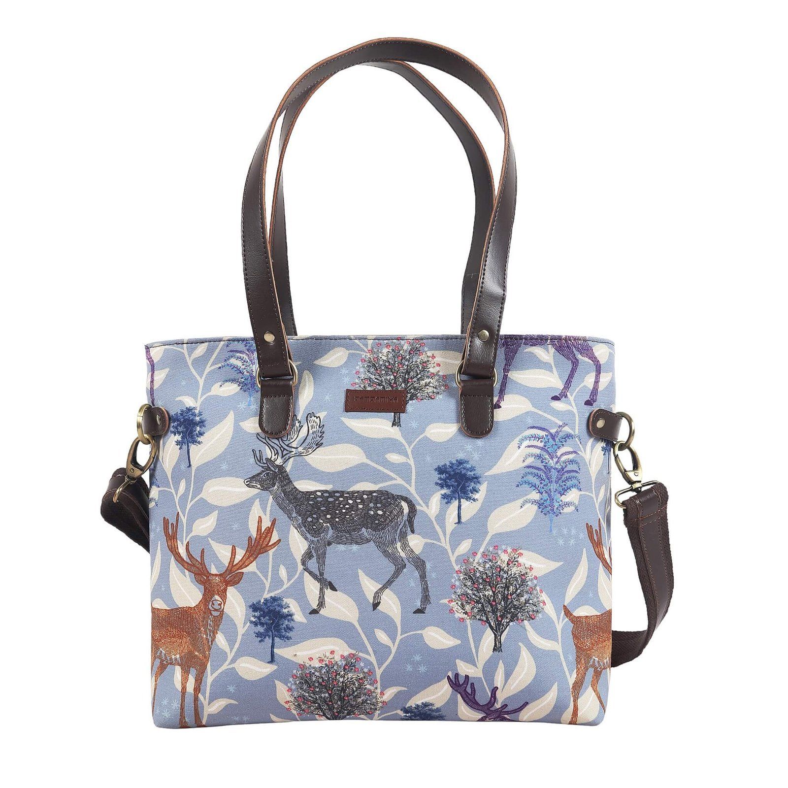 Handmade Deer Motif Stylish Office Bag image 3