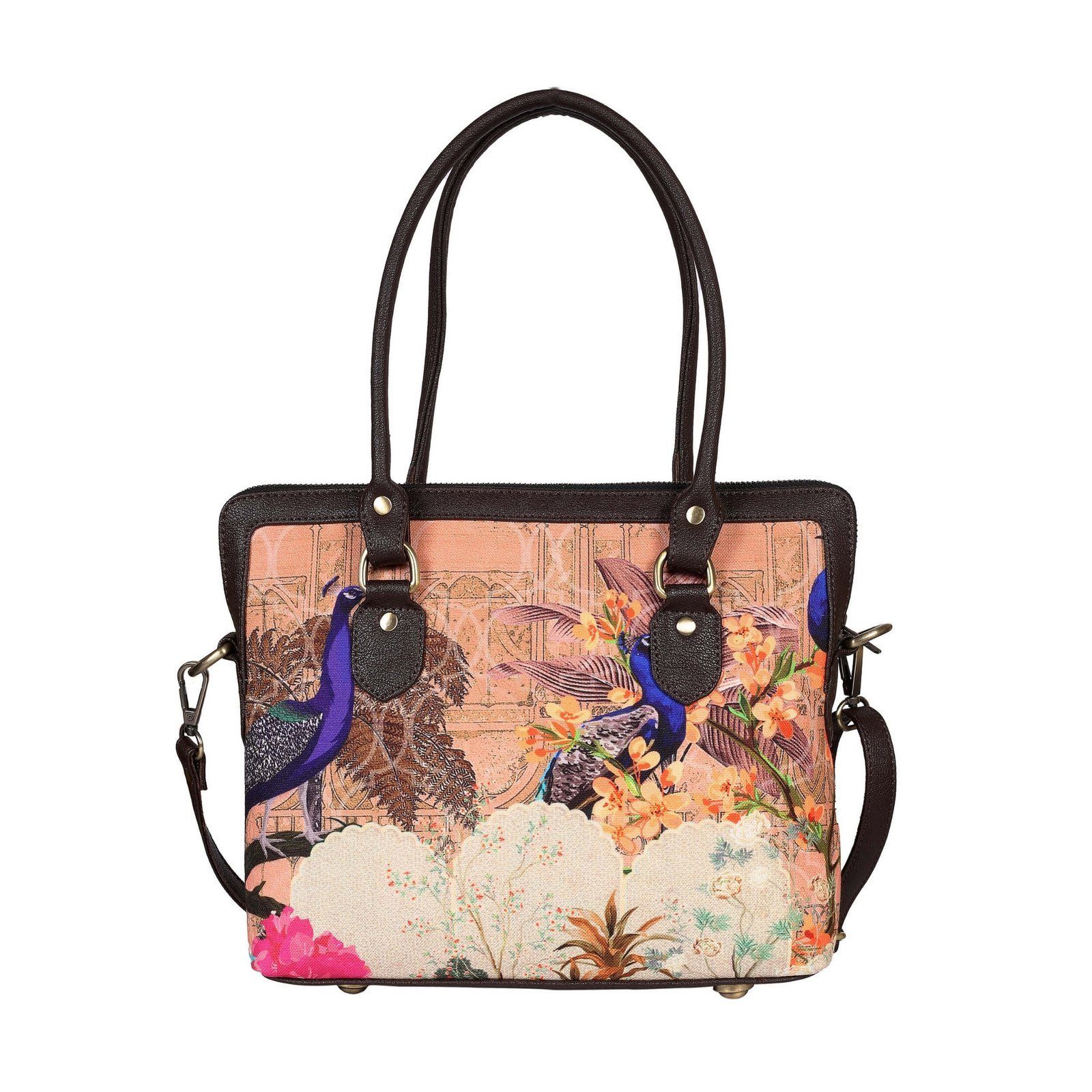 Vintage Peacock Print Teacher Bag image 3