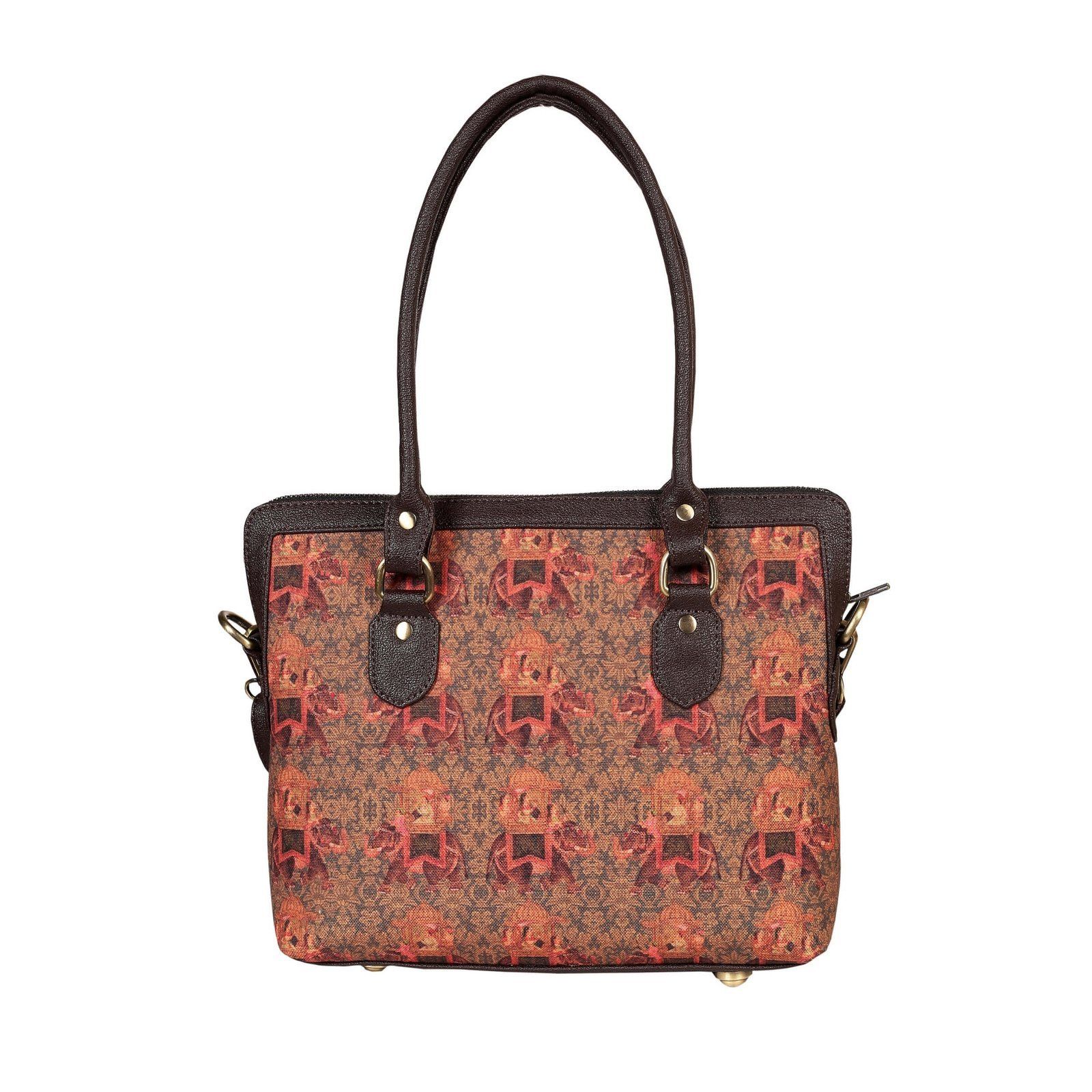 Elephant Motif And Rustic Texture Teacher Bag image 3