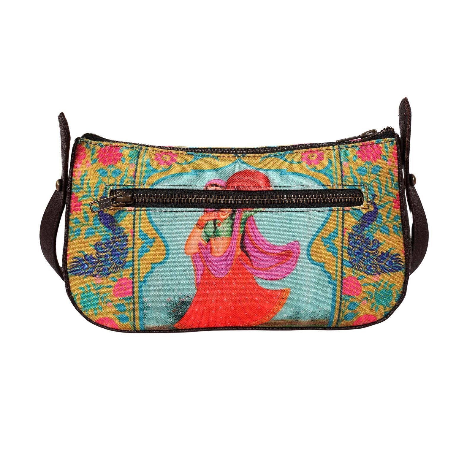 Rajasthani Woman Portrait Baguette Bag image 3