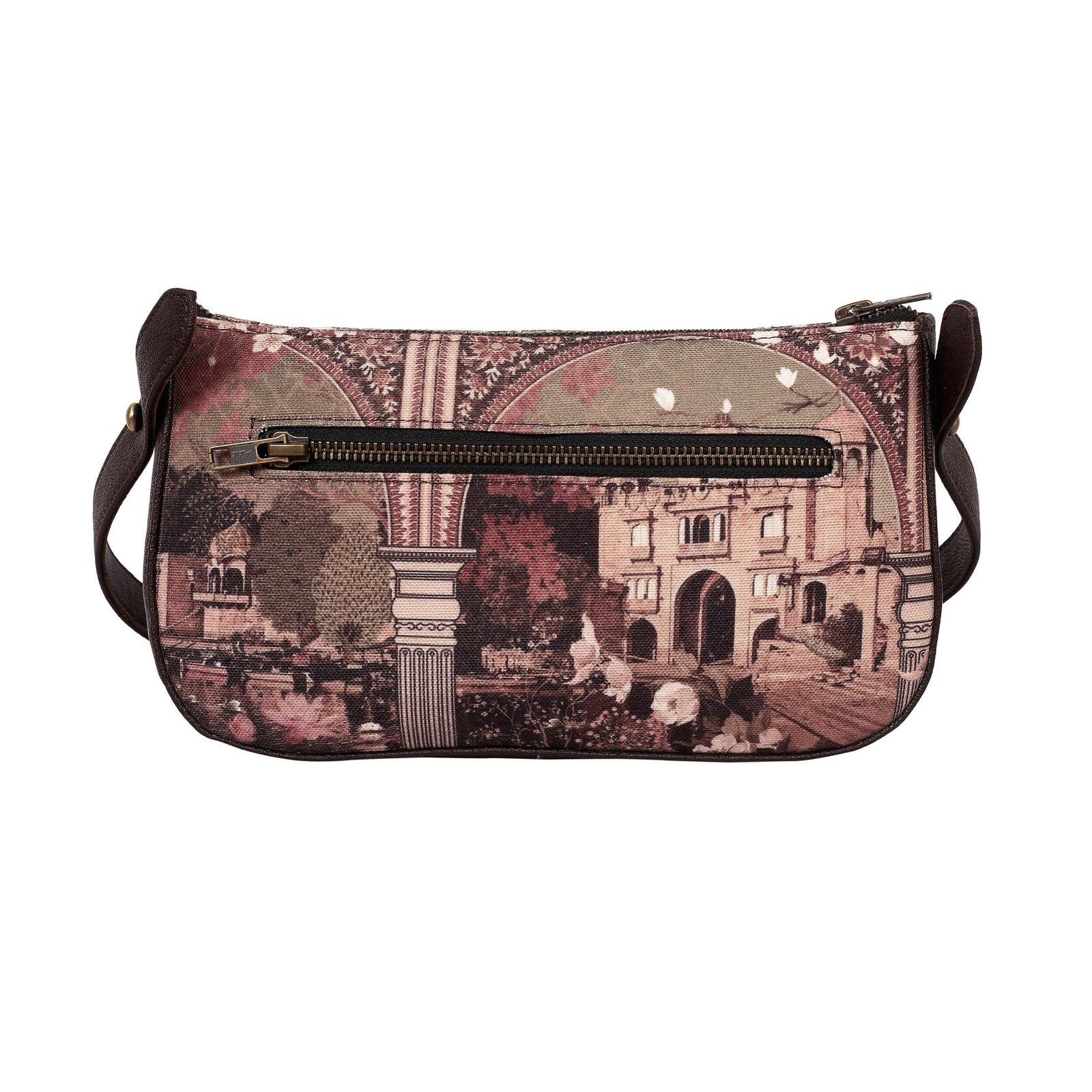 Vintage Rajasthani Architecture Art Baguette Bag image 3