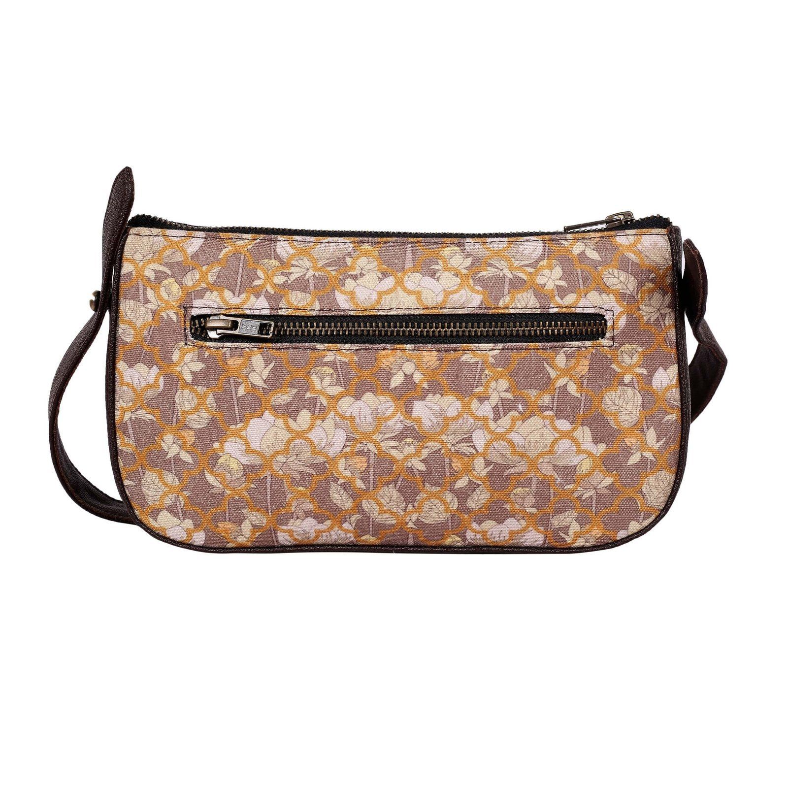 Subtle Floral Print Baguette Bag image 3