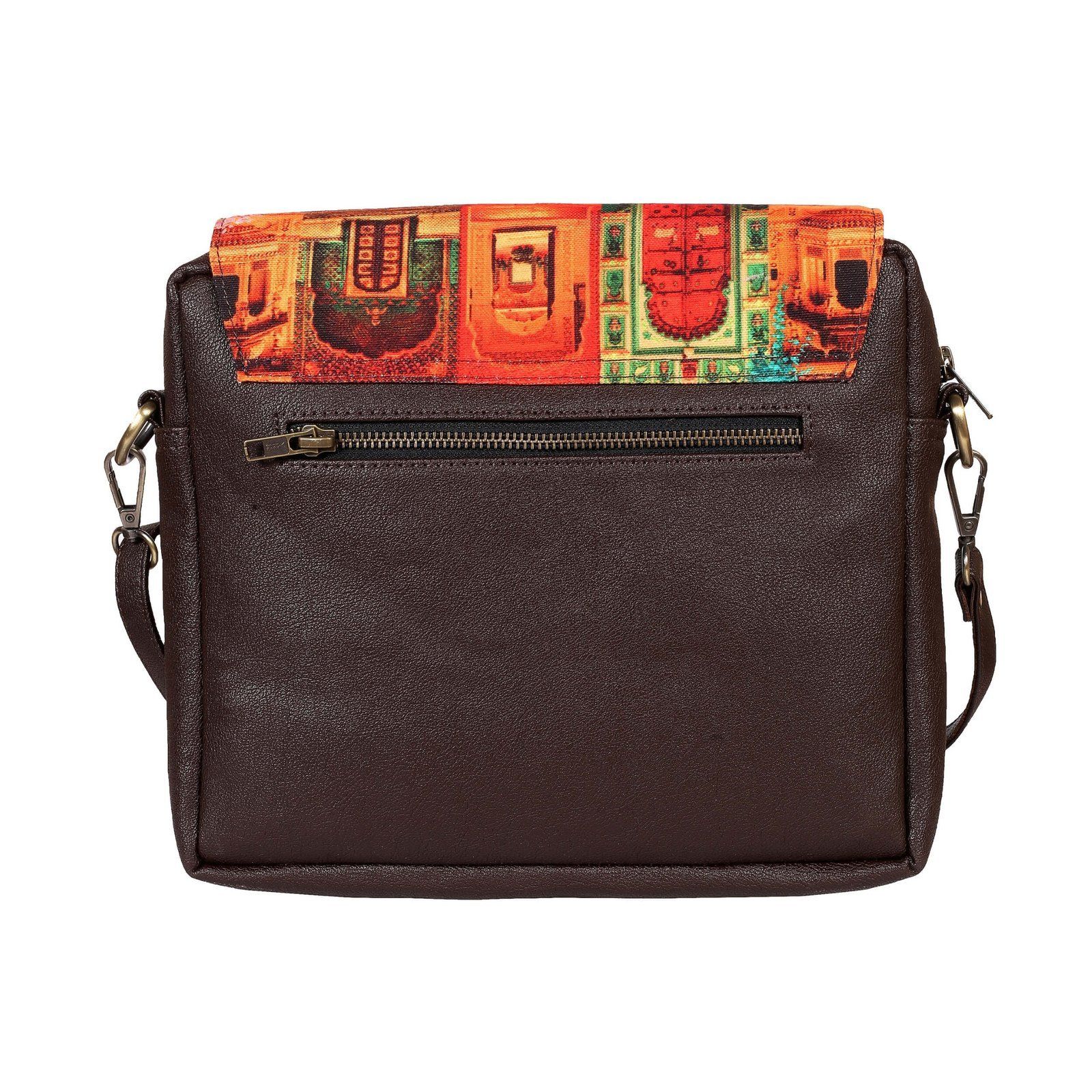 Colorful Haveli Print Sling Bag image 3