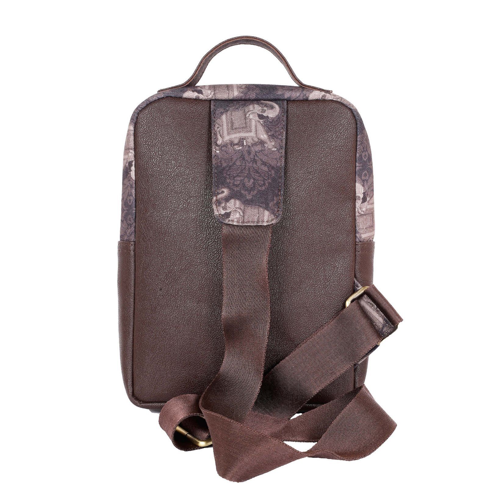 Monochrome Elephant Motif Chest Bag image 3