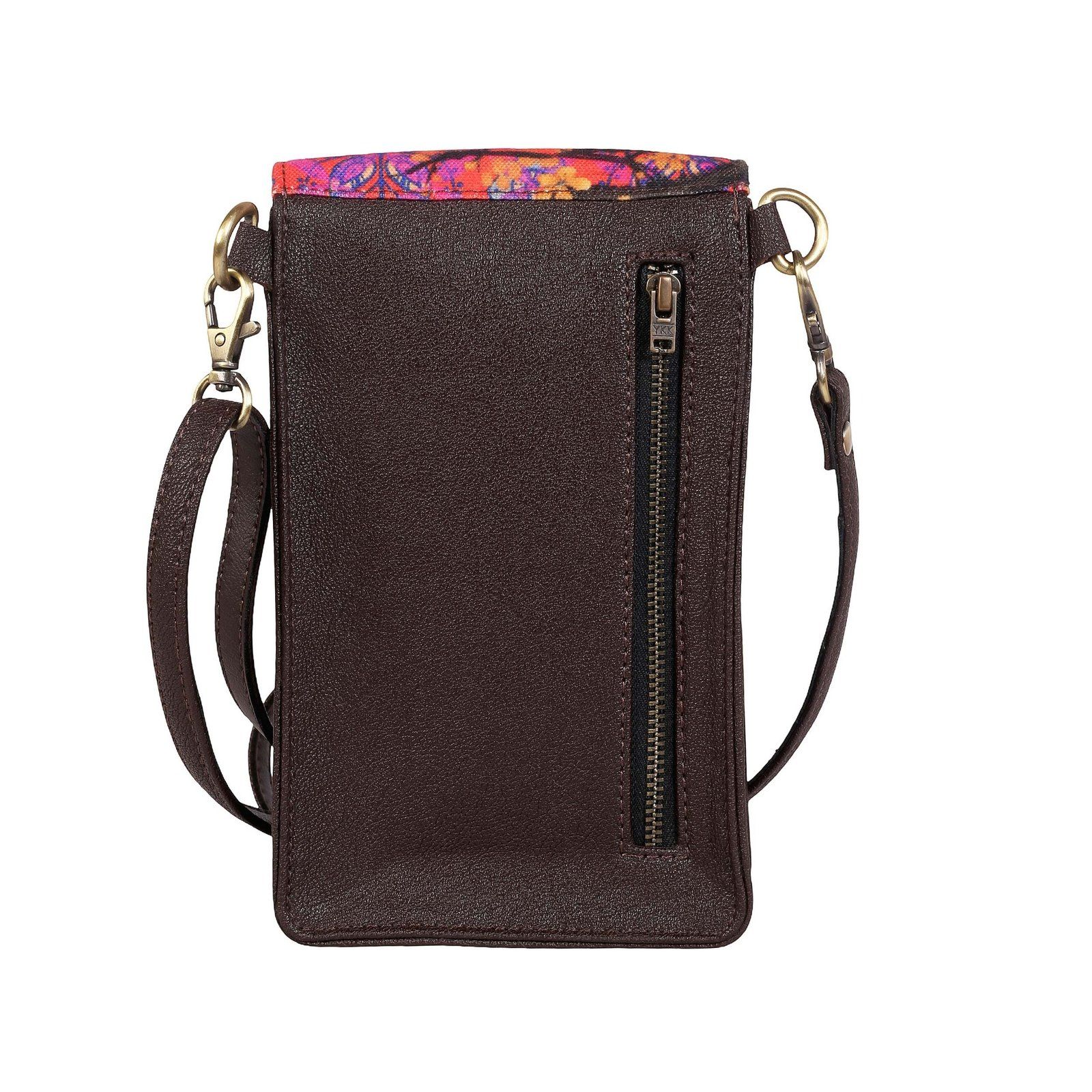 Rajasthani Peacock Print Mobile Sling Bag For Women image 3