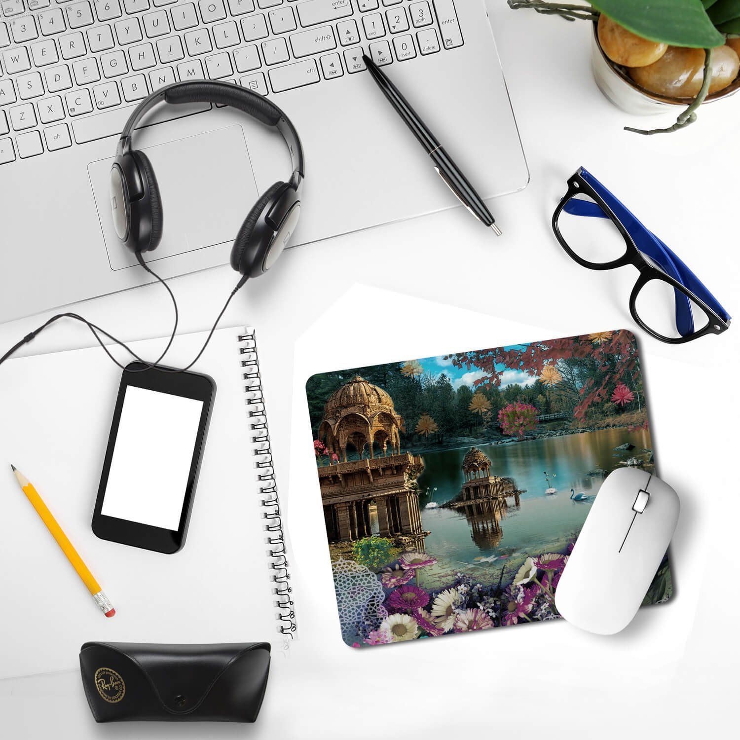 Scenic Gadisar Lake Printed Mouse Mat image 3
