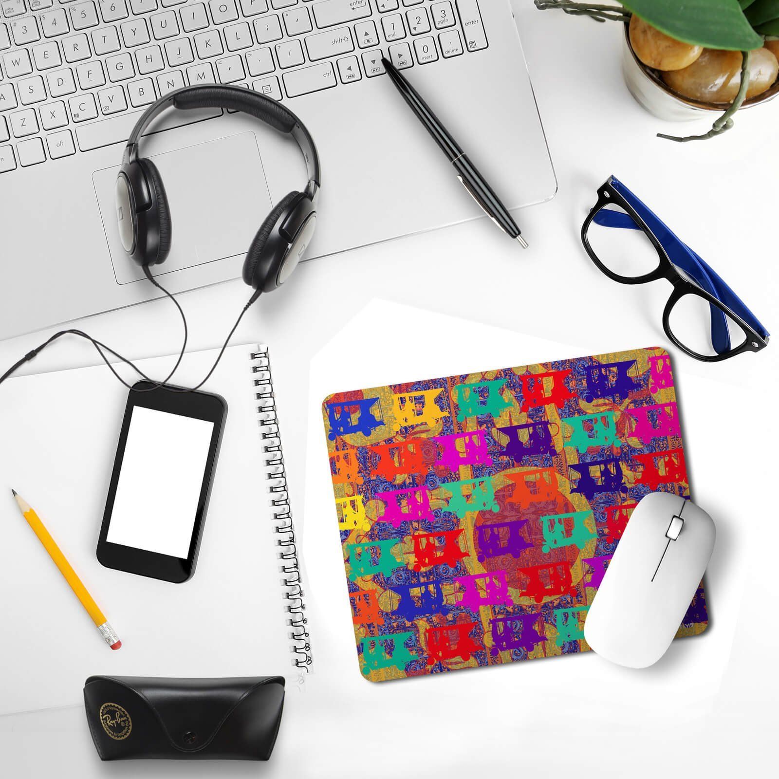 Pop Auto Rickshaws Cute Aesthetic Mouse Pad image 3