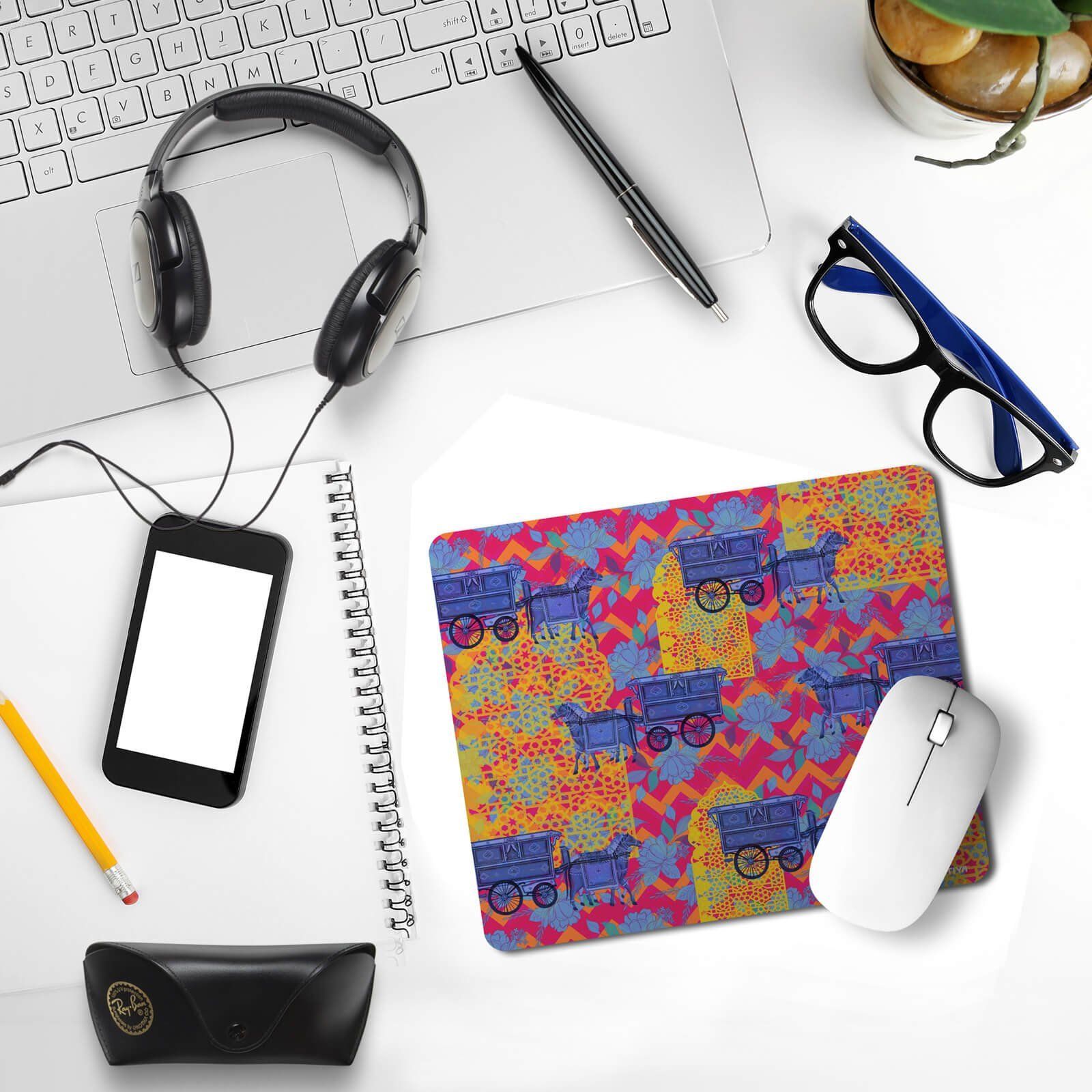 Horse Cart Design Cool Mouse Pad image 3
