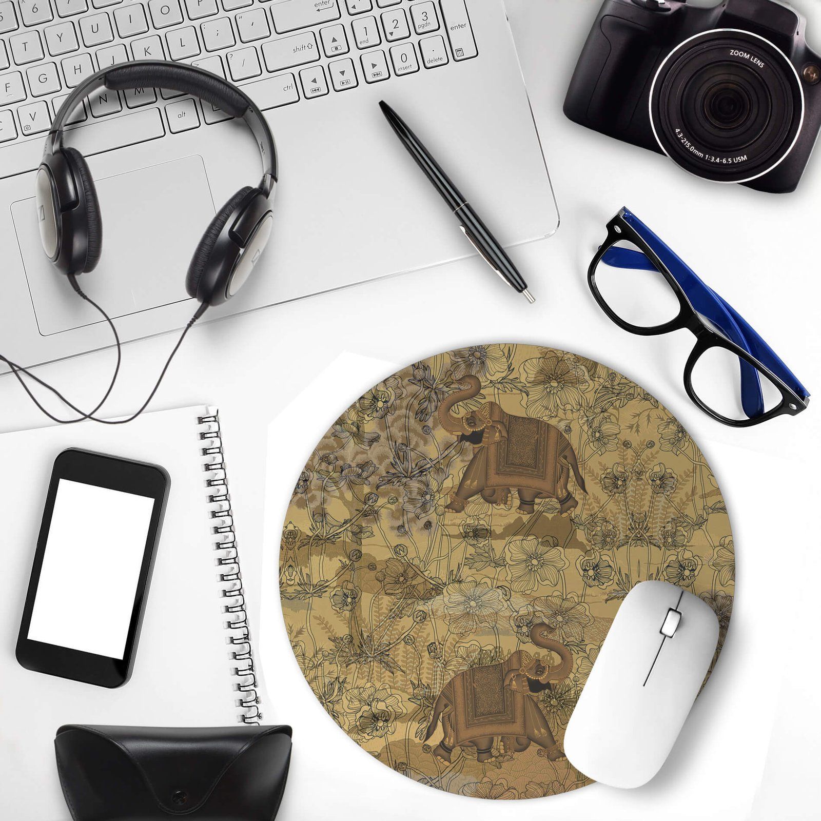 Antique Indian Elephant Mouse Pad image 3